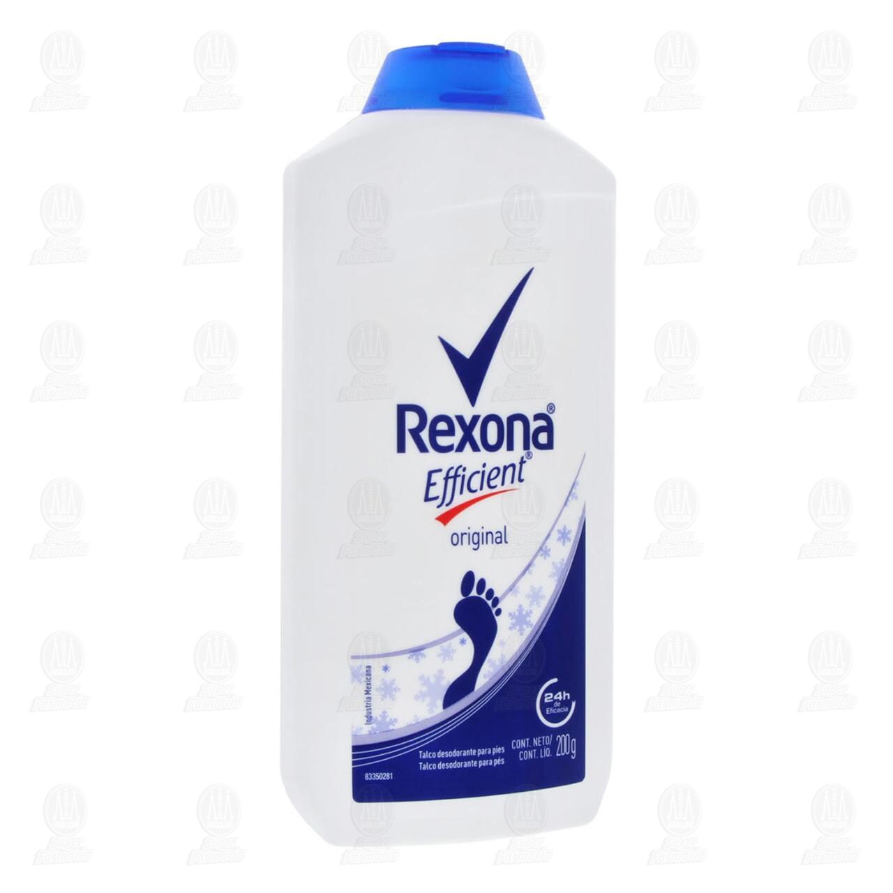 Talco Desodorante Rexona Efficient para Pies, 200 gr.