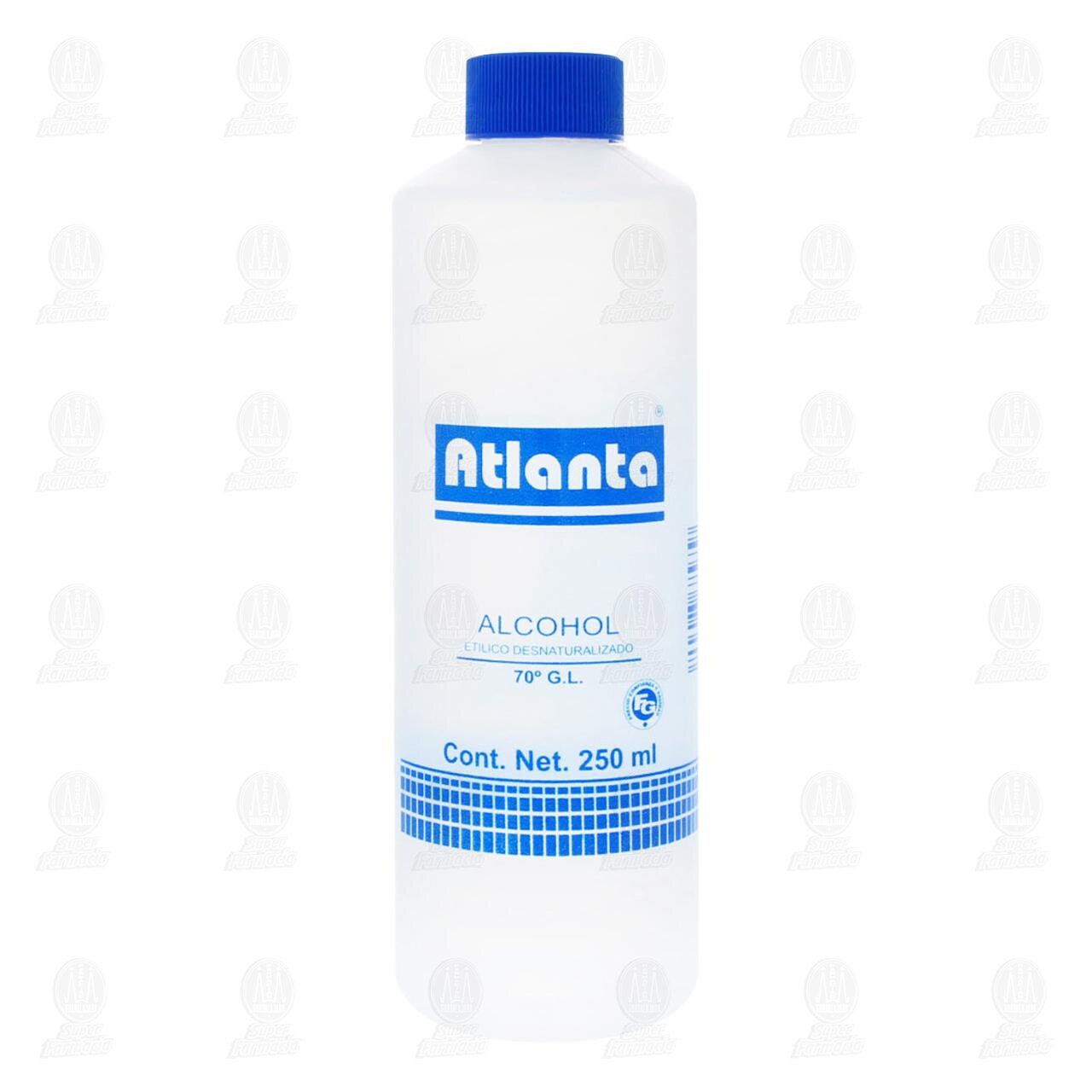 Alcohol Atlanta Etílico 70° Azul, 250 ml. image number 1