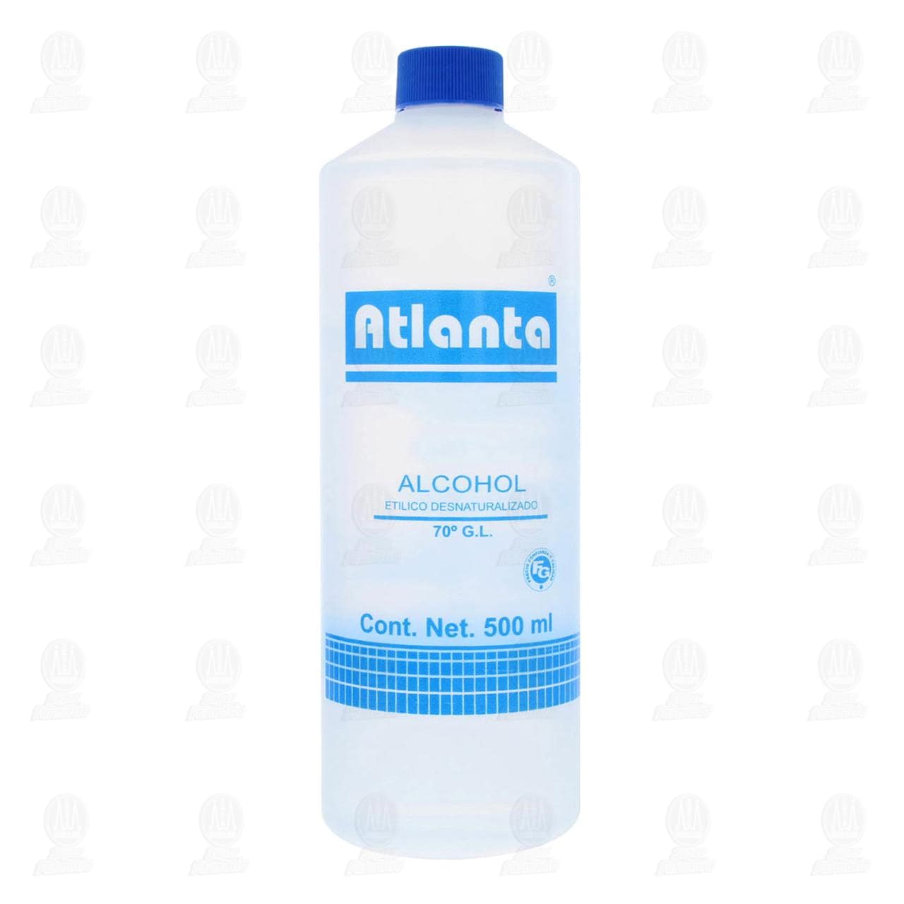 Alcohol Atlanta Etílico 70° Azul, 500 ml. image number 1