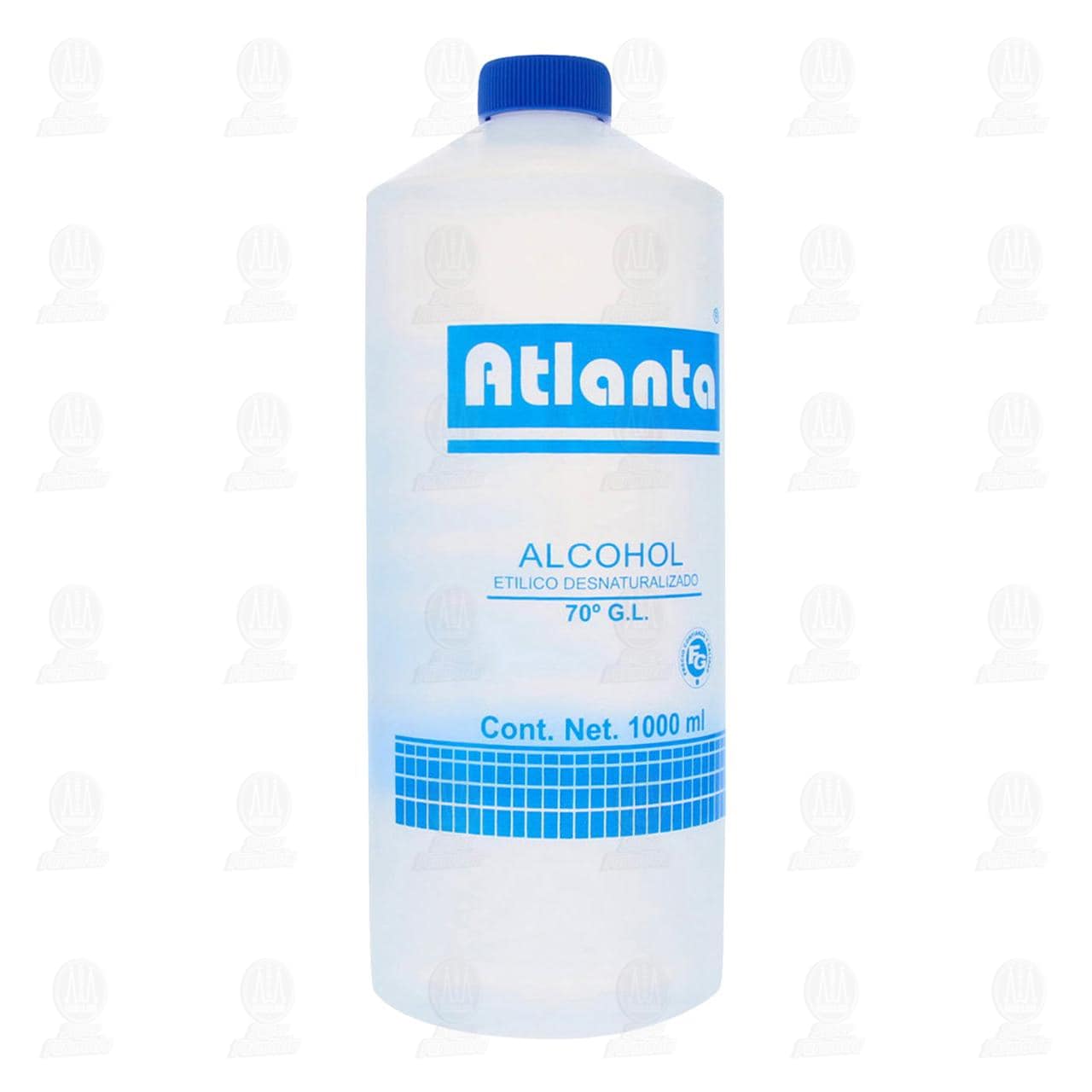 Alcohol Atlanta Etílico 70° Azul, 1000 ml.