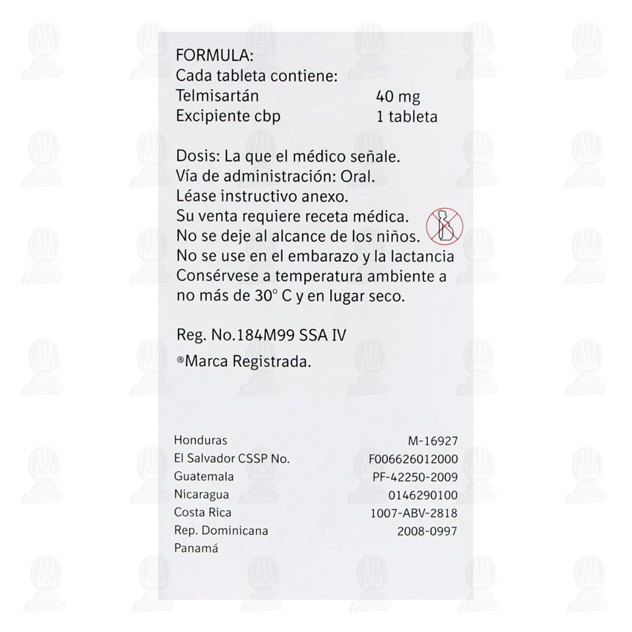 Micardis 40 mg, 14 Tabletas. image number 2