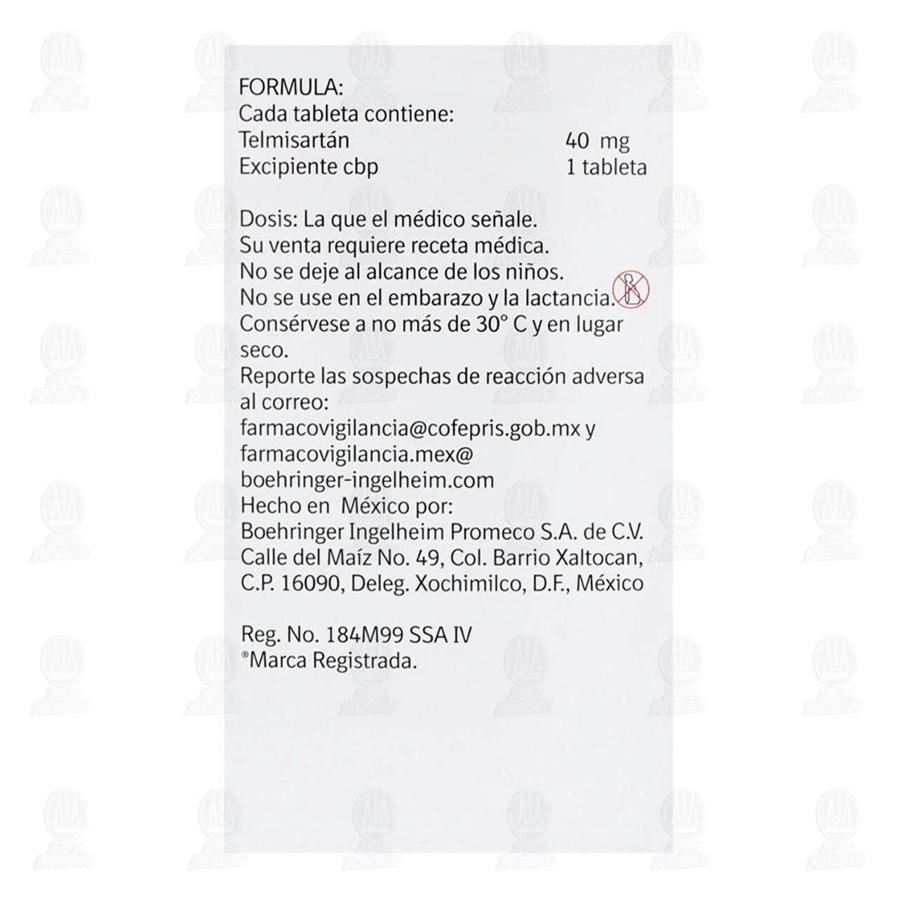 Micardis 40 mg, 28 Tabletas. image number 2