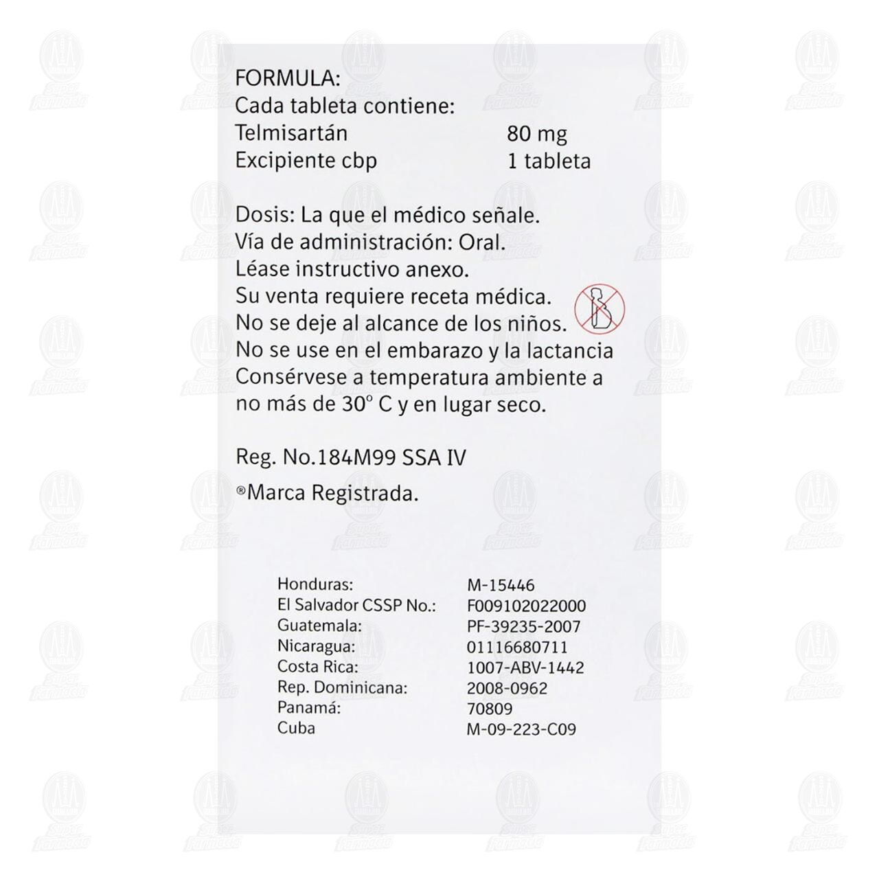 Micardis 80 mg, 28 Tabletas. image number 1