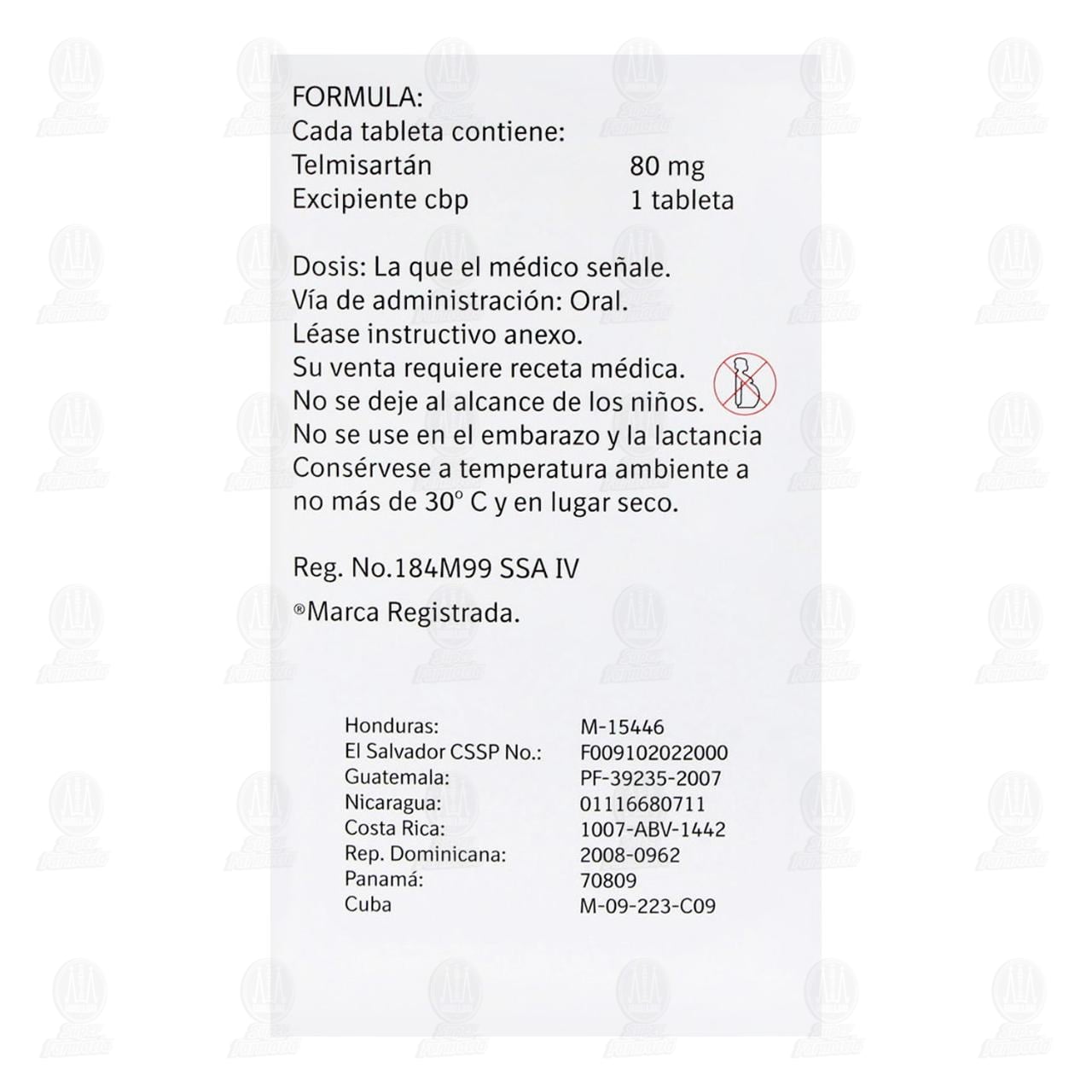 Micardis 80 mg, 28 Tabletas. image number 1