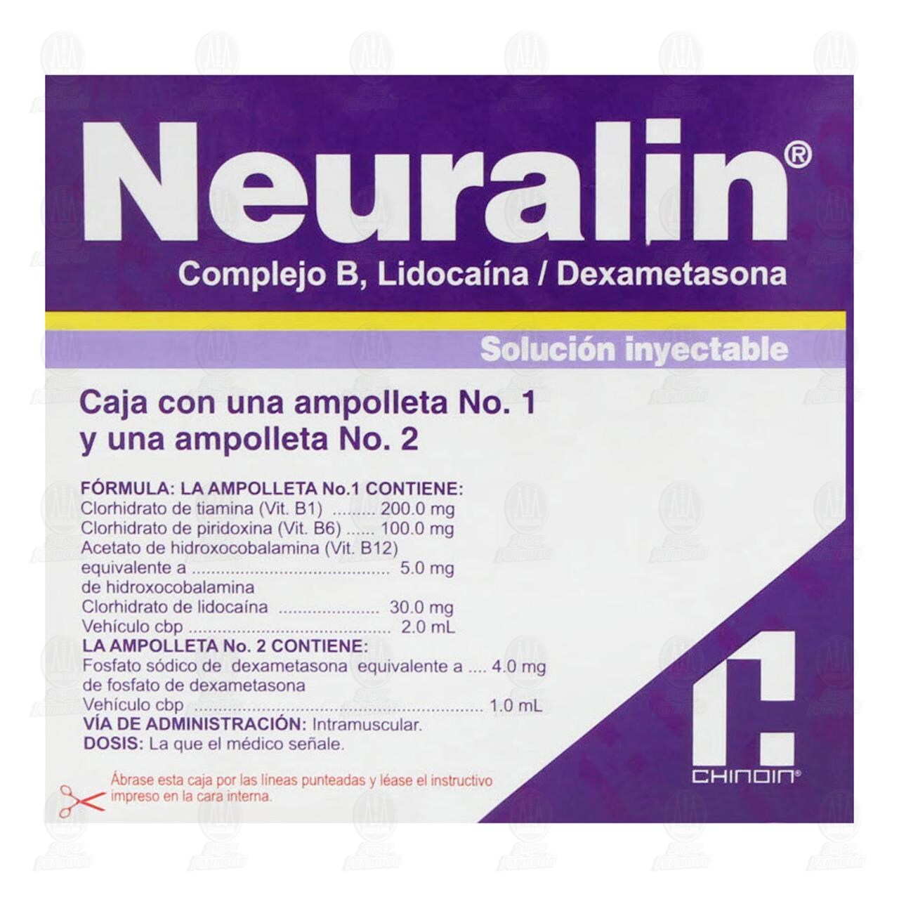 Neuralin 1ml/2ml, 2 Ampolletas. image number 2