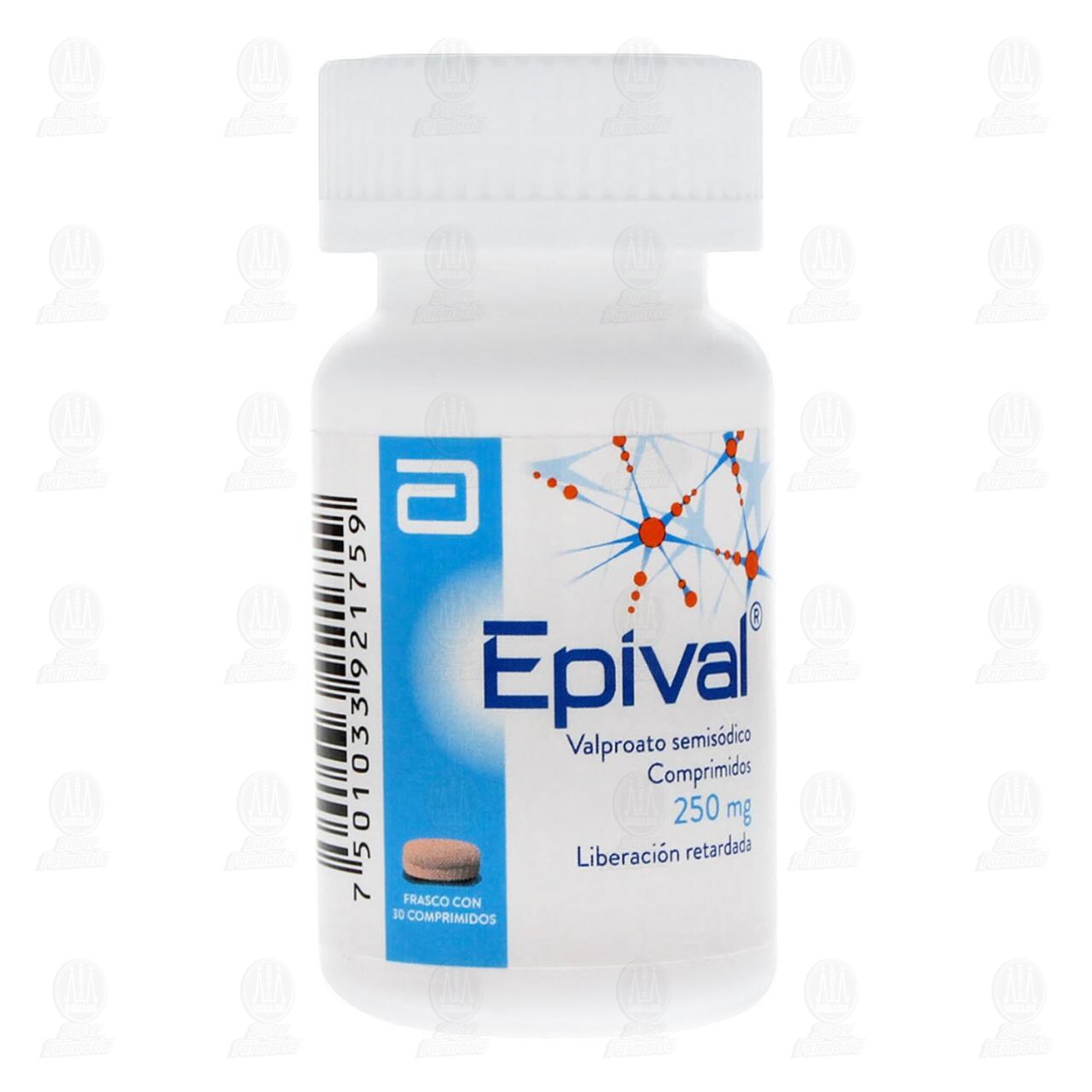 Epival 250 mg, 30 Comprimidos.