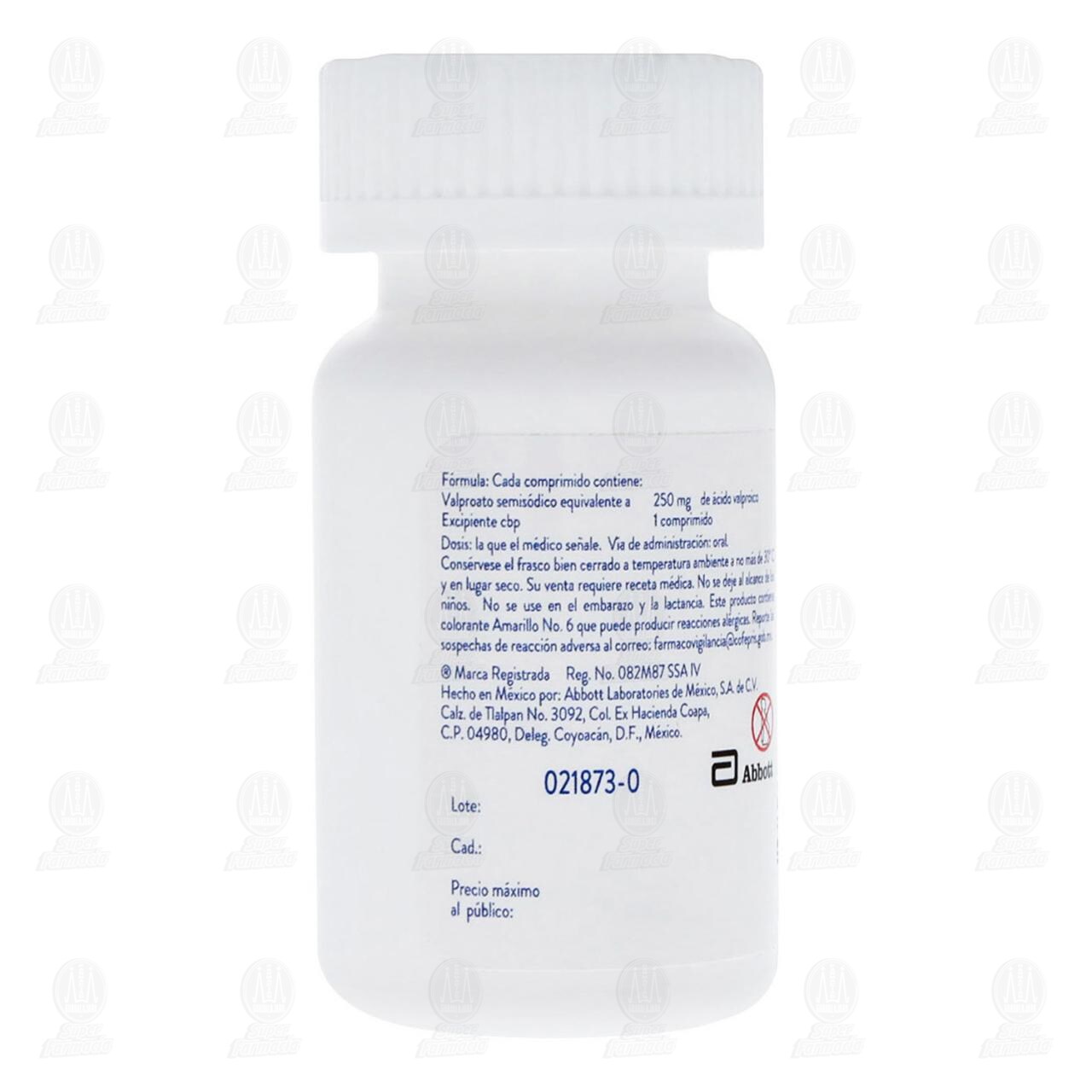 Epival 250 mg, 30 Comprimidos. image number 2