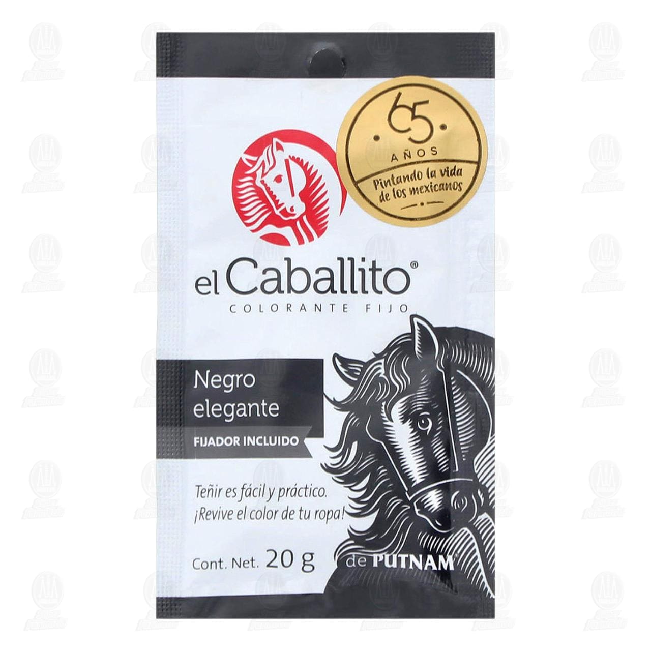 para Tela El Caballito Color Negro Elegante, 20 gr.