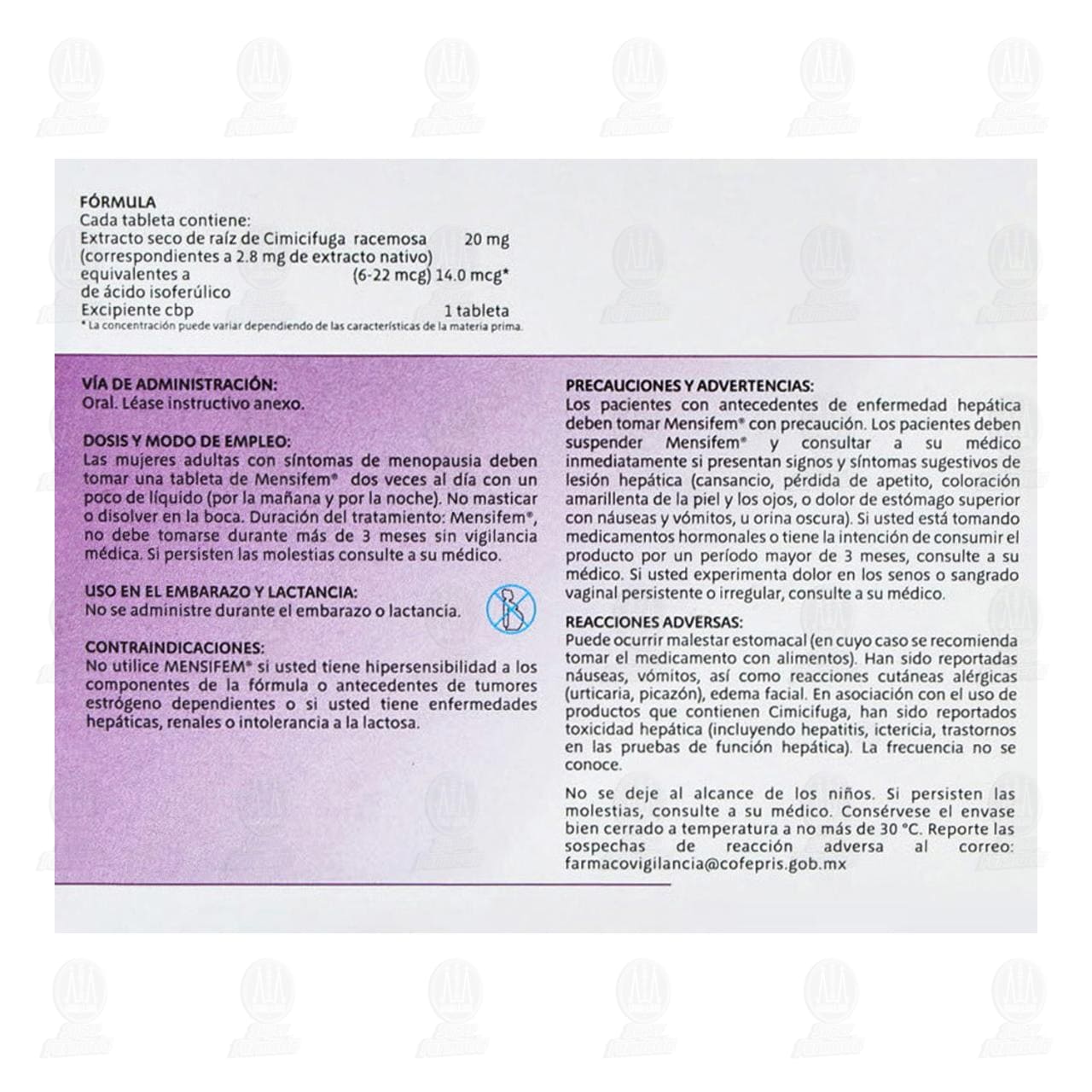 Mensifem, 30 Tabletas. image number 2