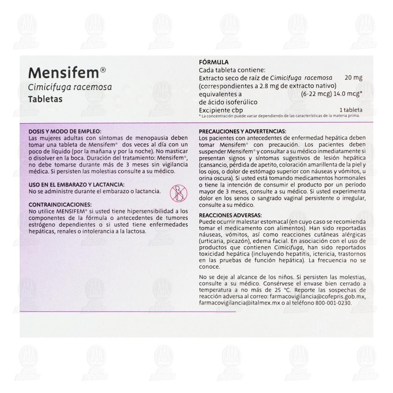 Mensifem, 60 Tabletas. image number 2