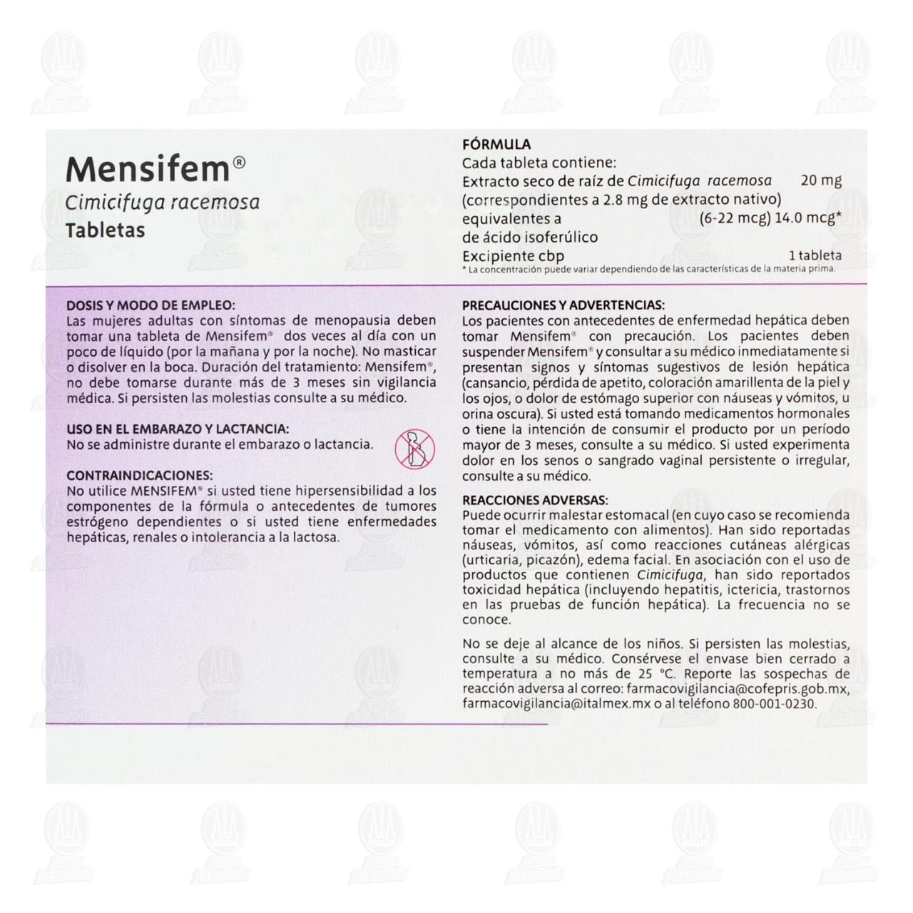 Mensifem, 60 Tabletas. image number 2