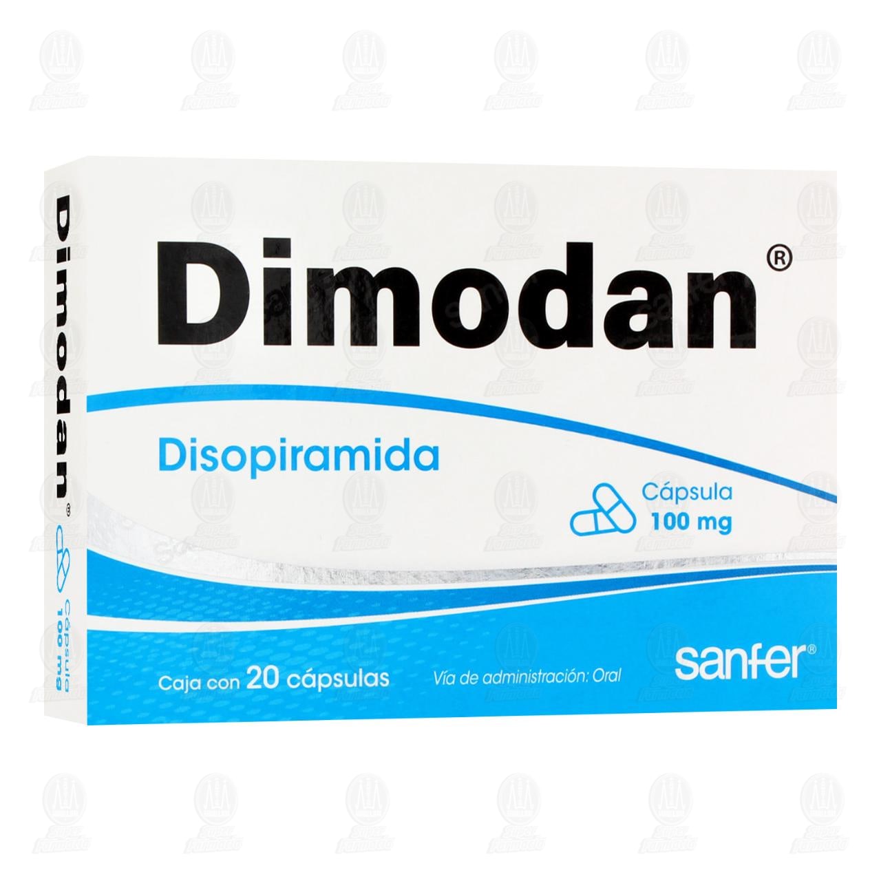 Dimodan 100 mg, 20 C&aacute;psulas. image number 0