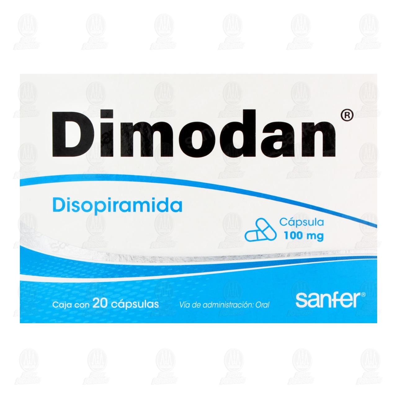 Dimodan 100 mg, 20 C&aacute;psulas. image number 1
