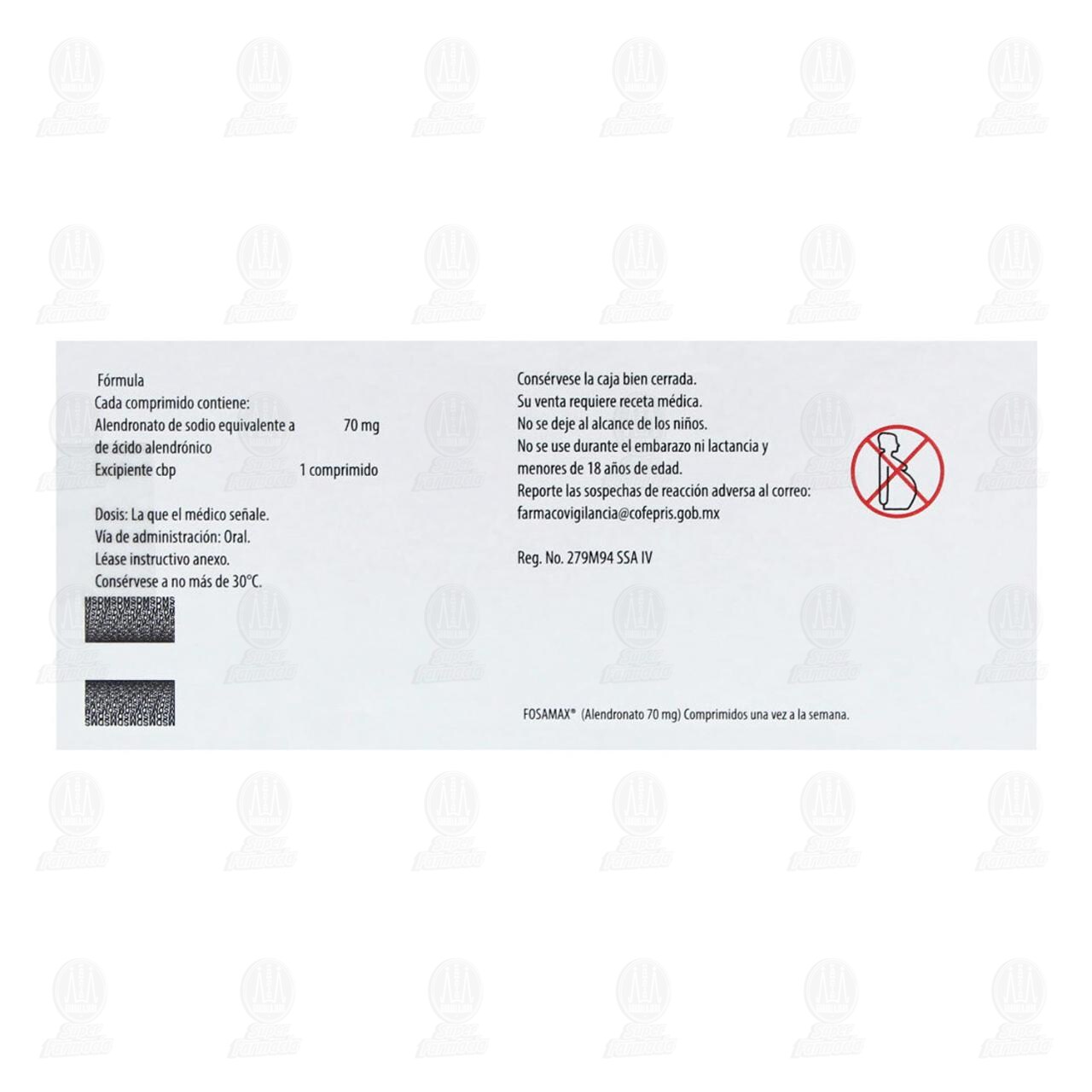 Fosamax 70 mg, 4 Comprimidos. image number 2