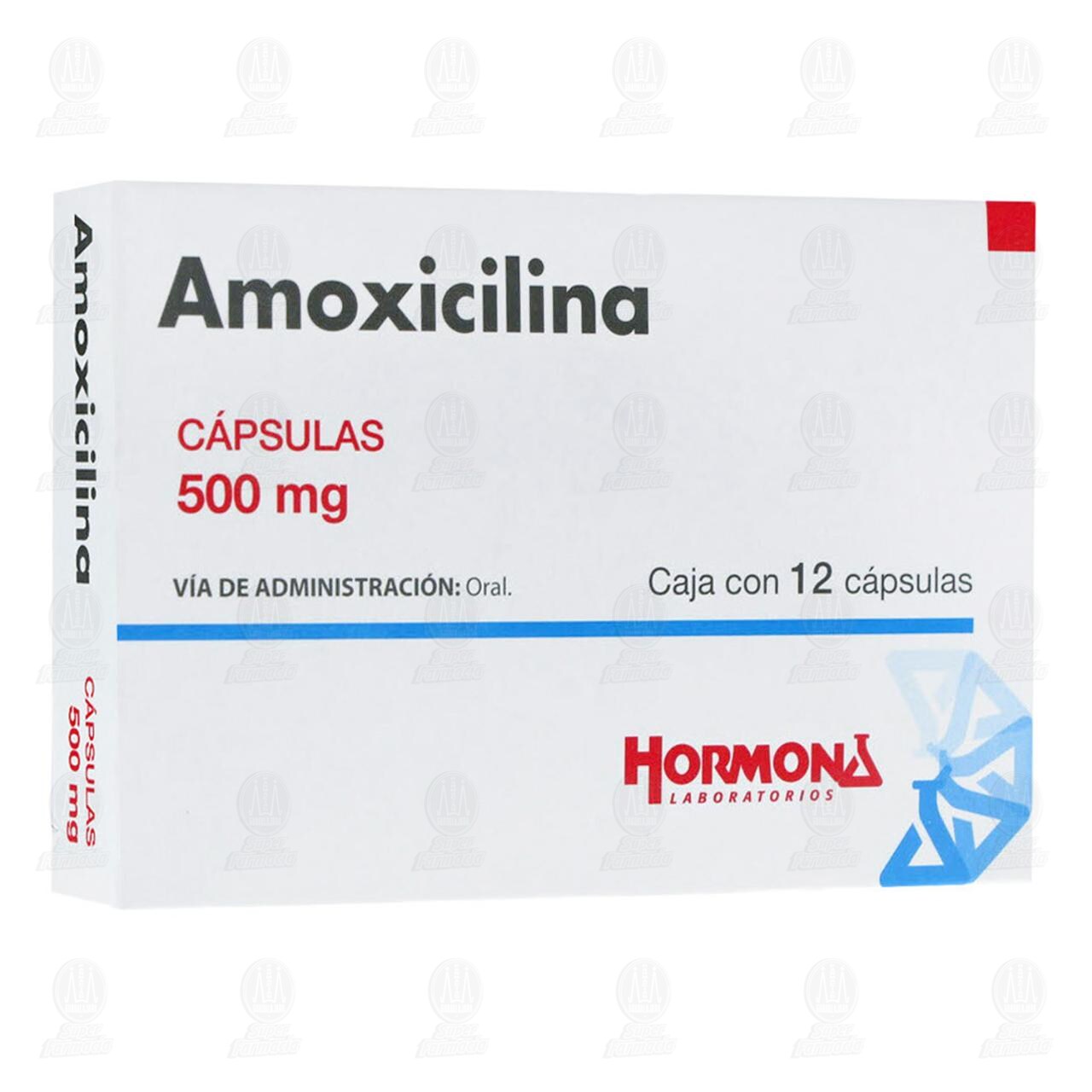 Amoxicilina 500 mg, 12 C&aacute;psulas Laboratorio Hormona. image number 0