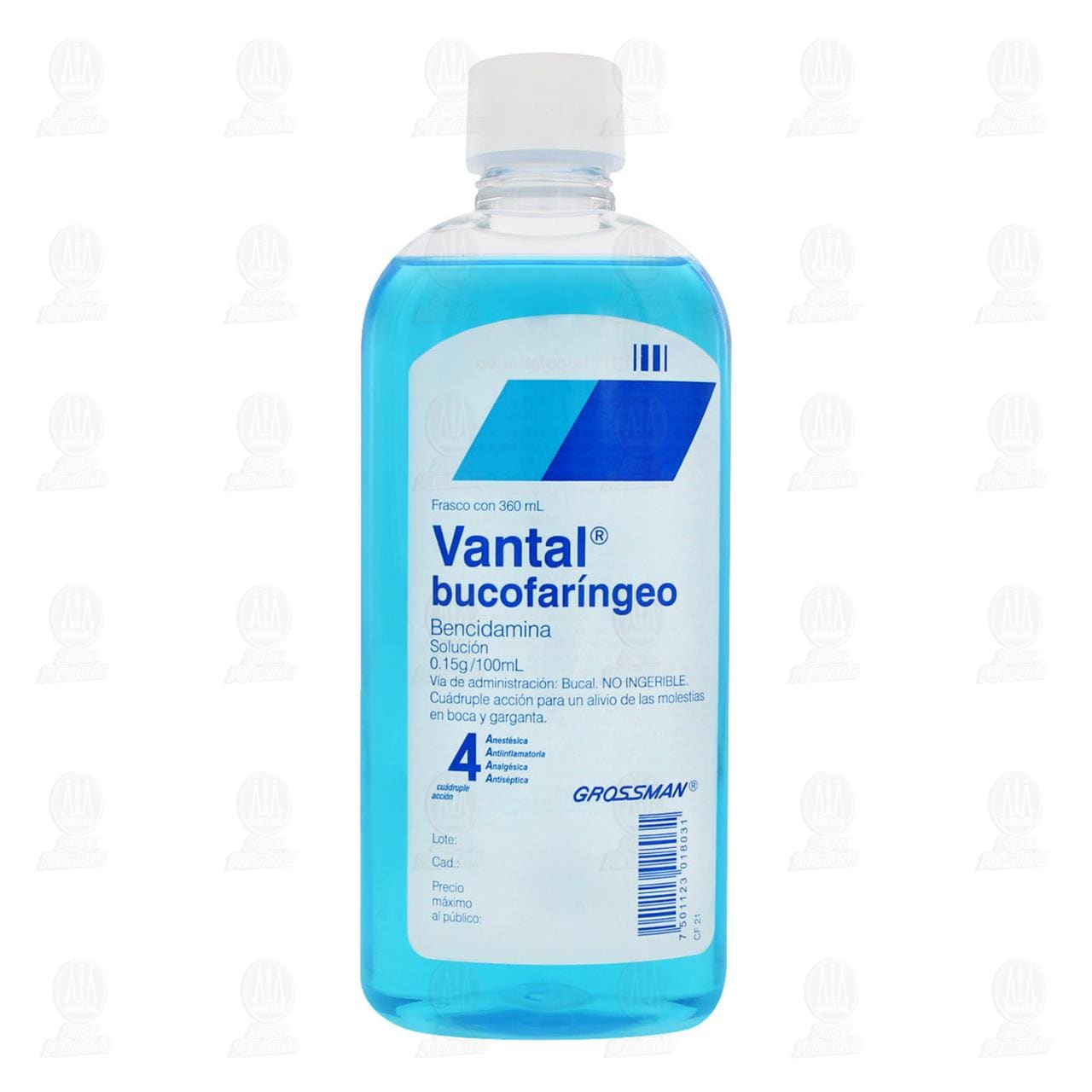 Vantal Bucofar&iacute;ngeo 0.15mg/100ml Soluci&oacute;n, 360 ml. image number 1