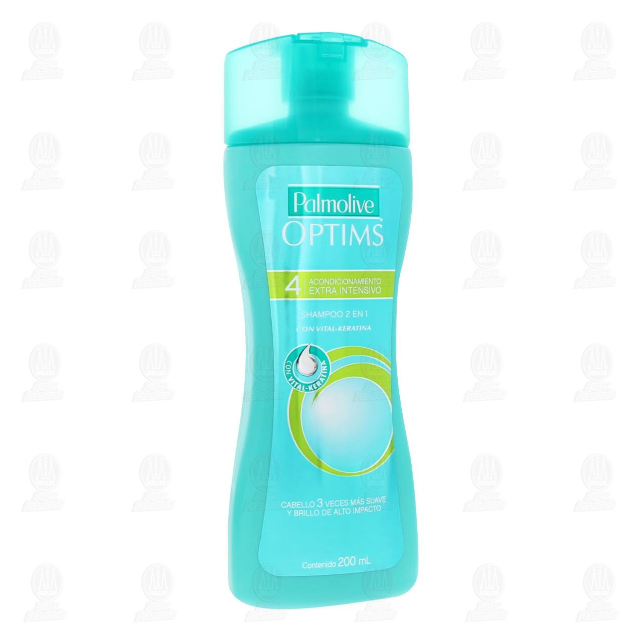 Shampoo Palmolive Optims 2 en 1 Nivel 4 Extra Intensivo, 200 ml.