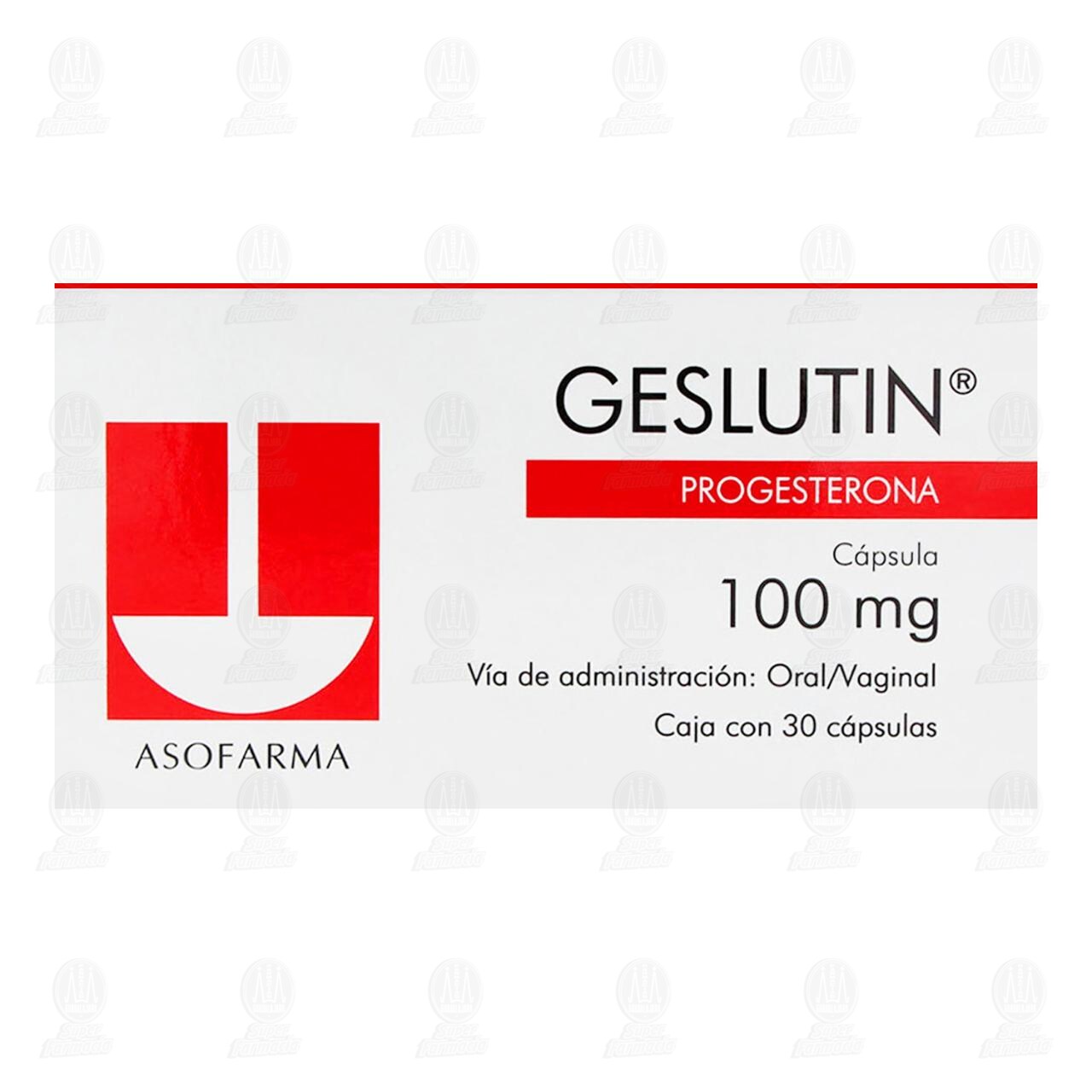 Geslutin 100 mg, 30 Cápsulas. image number 1