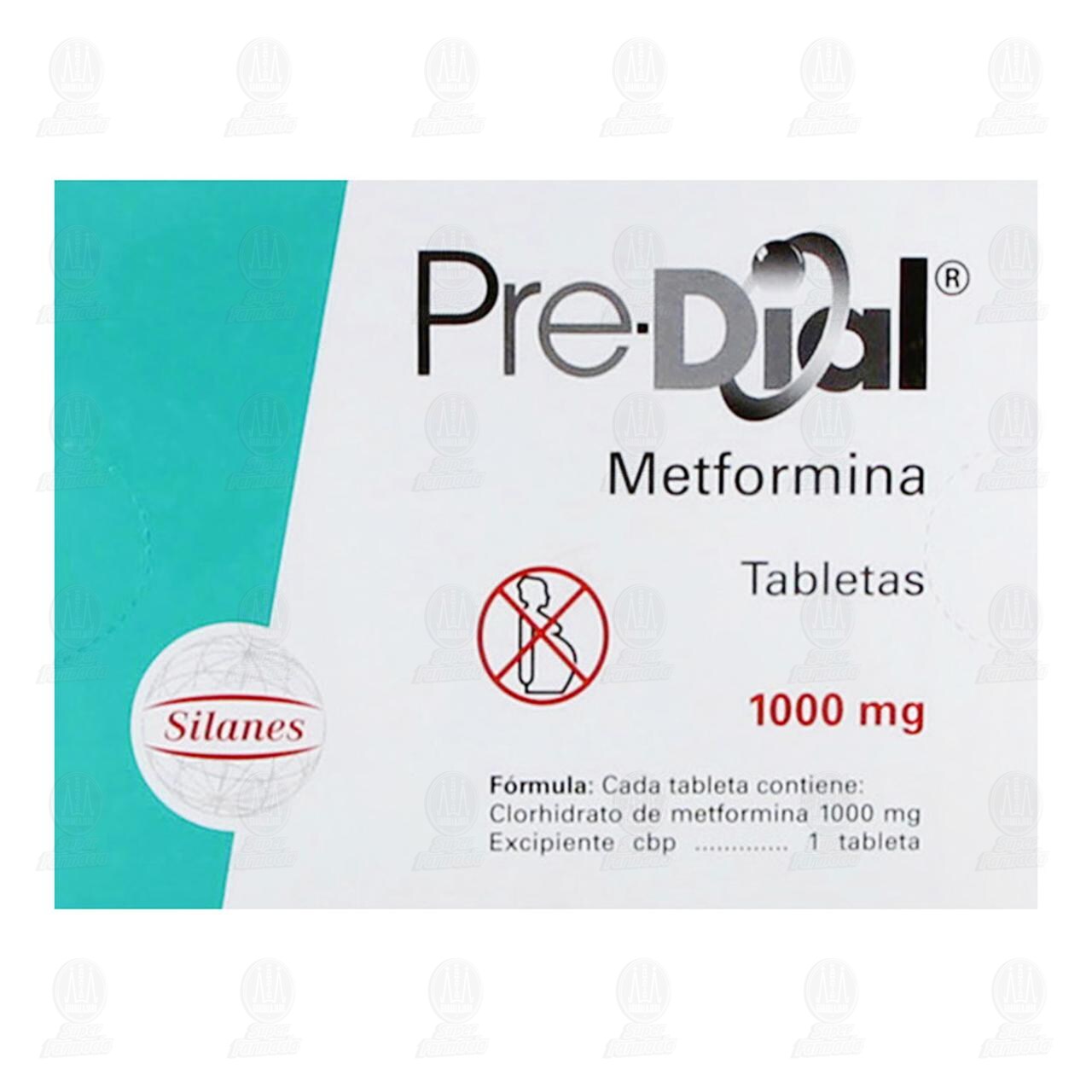 Predial 1000 mg, 40 Tabletas. image number 2