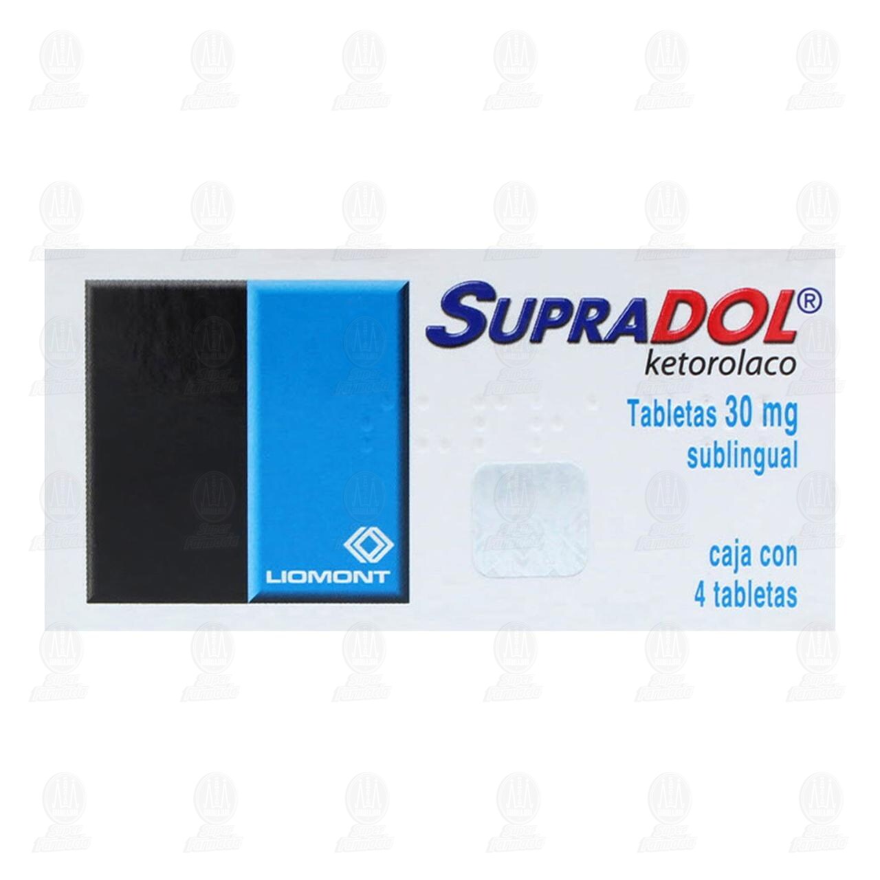 Supradol 30 mg, 4 Tabletas. image number 1