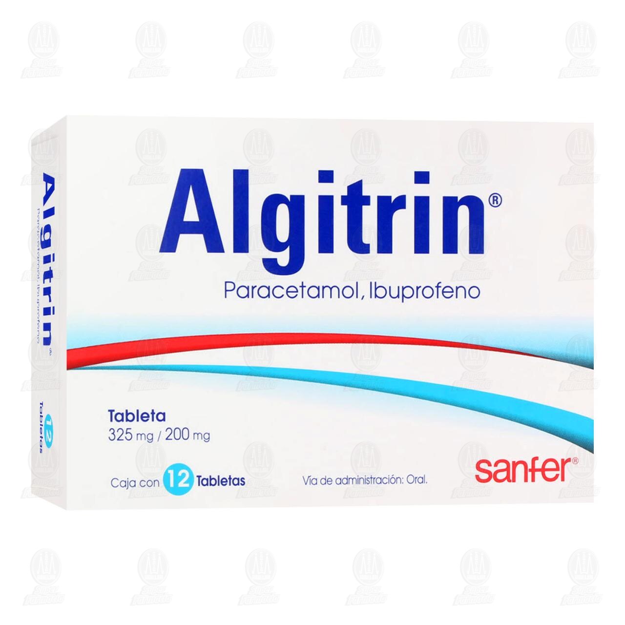 Algitrin 325mg/200mg, 12 Tabletas. image number 0
