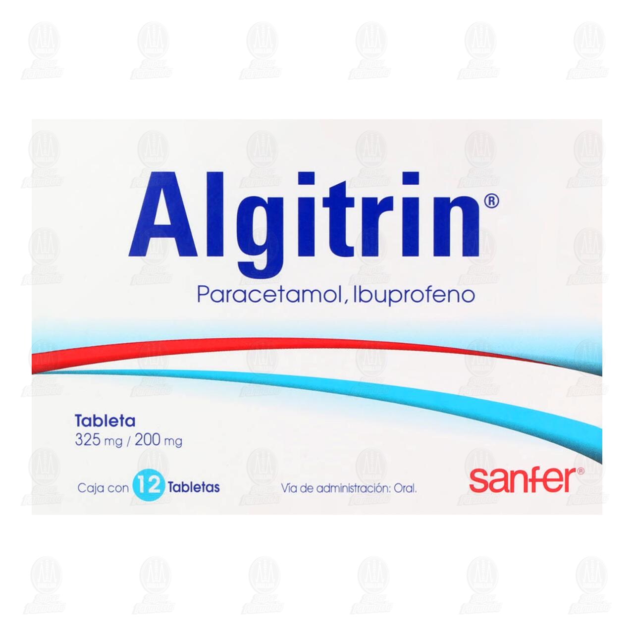 Algitrin 325mg/200mg, 12 Tabletas. image number 1