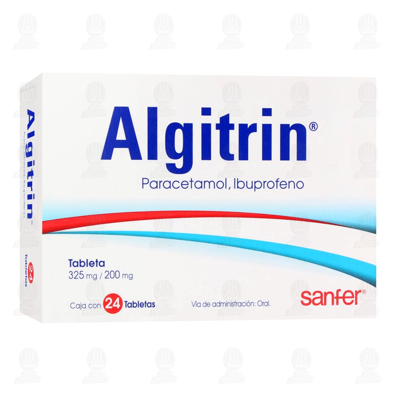 Algitrin 325mg/200mg, 24 Tabletas. image number 0