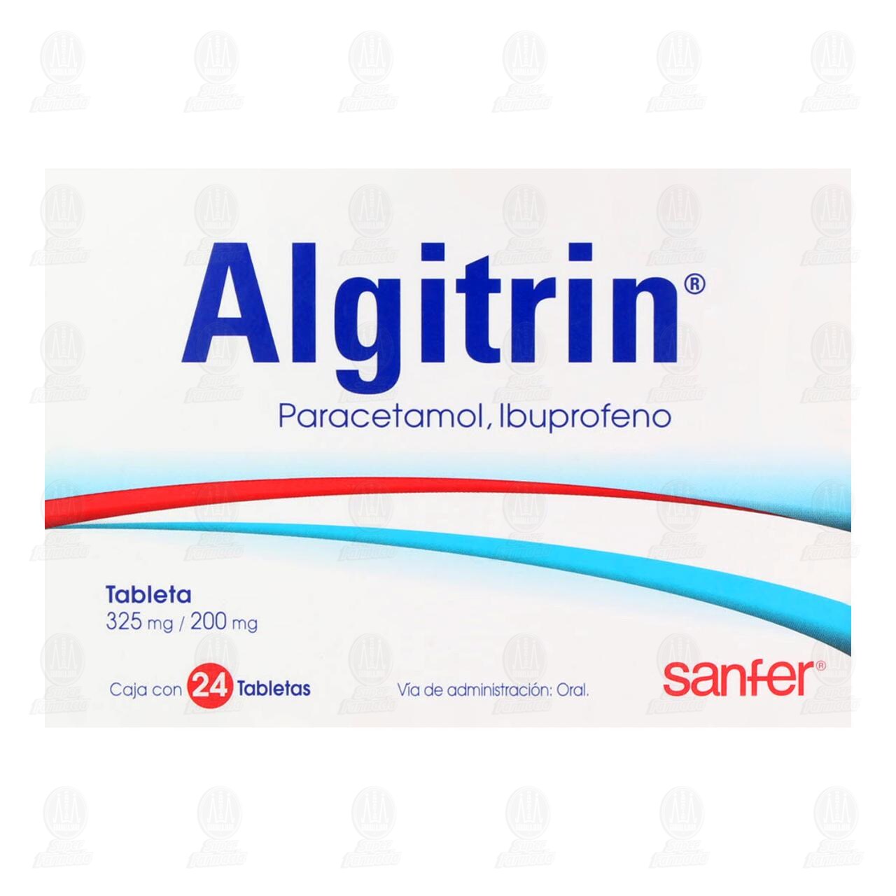 Algitrin 325mg/200mg, 24 Tabletas. image number 1