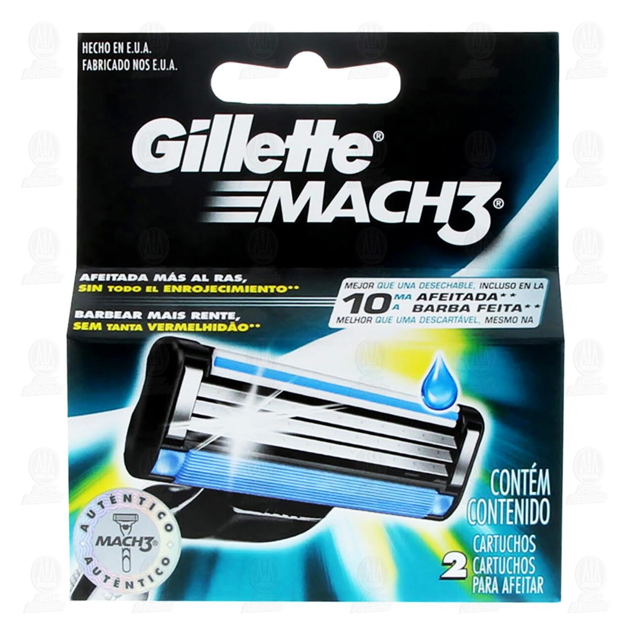 Cartuchos para Afeitar Gillette Mach3, 2 pzas. image number 1
