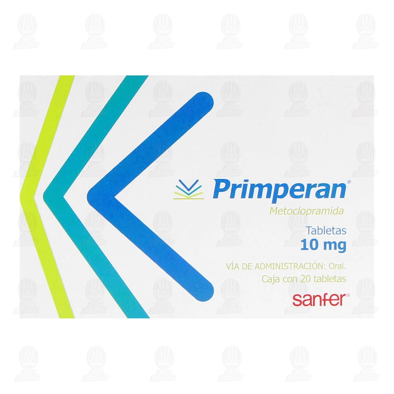 Primperan 10 mg, 20 Tabletas. image number 1