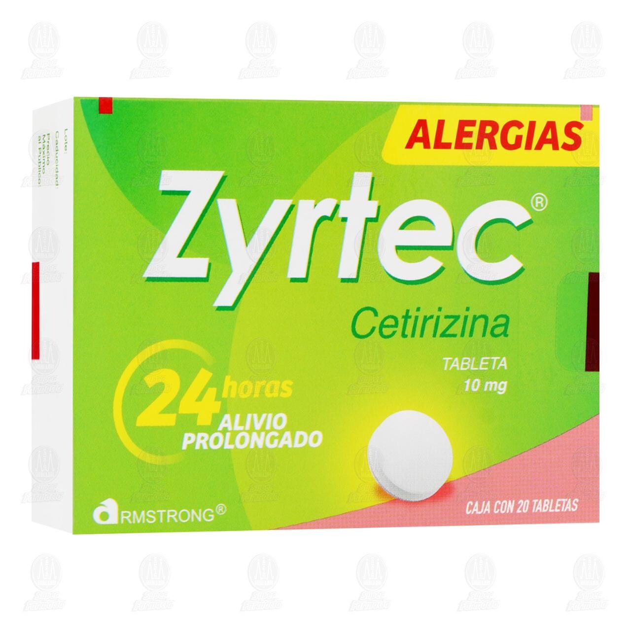Zyrtec 10 mg, 20 Tabletas.