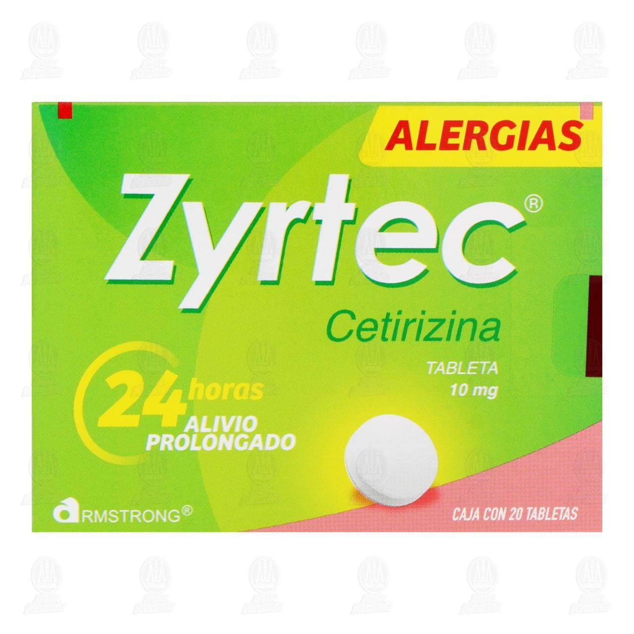 Zyrtec 10 mg, 20 Tabletas. image number 1