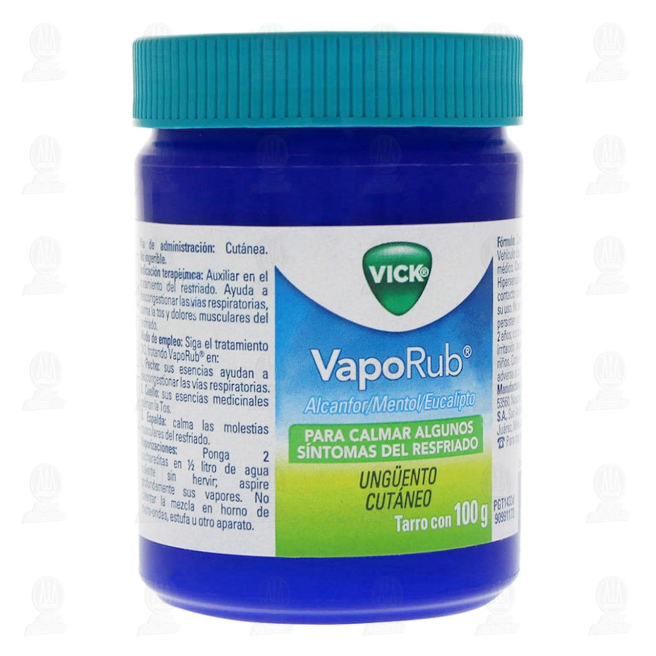 VICK VAPORUB ALCANFOR MENTOL EUCALIPTO PARA ALGUNOS SINTOMAS DEL