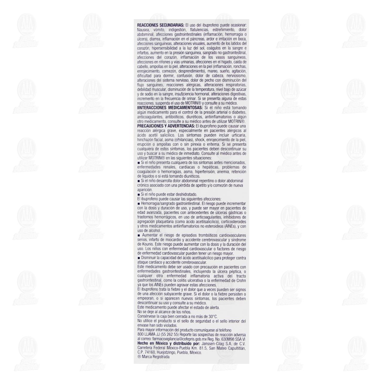 Motrin Suspensi&oacute;n Infantil 2gr/100ml Sabor Frutas, 120 ml. image number 4