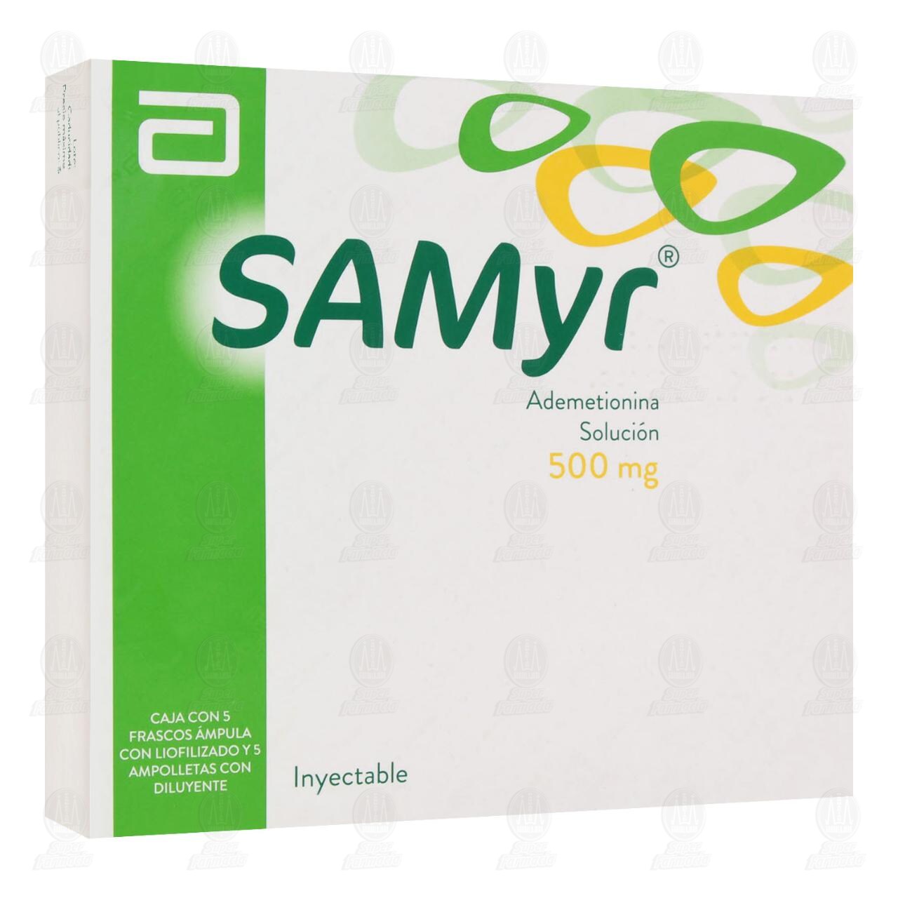 Samyr 500 mg Soluci&oacute;n Inyectable, 5 Ampolletas.