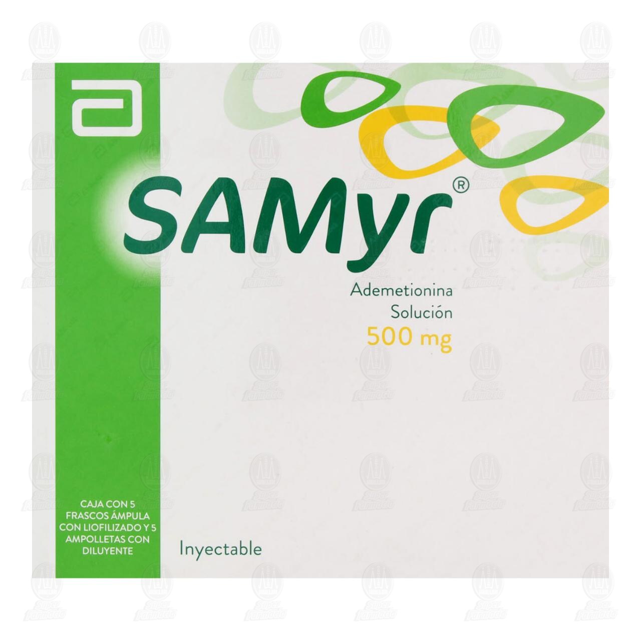 Samyr 500 mg Soluci&oacute;n Inyectable, 5 Ampolletas. image number 1