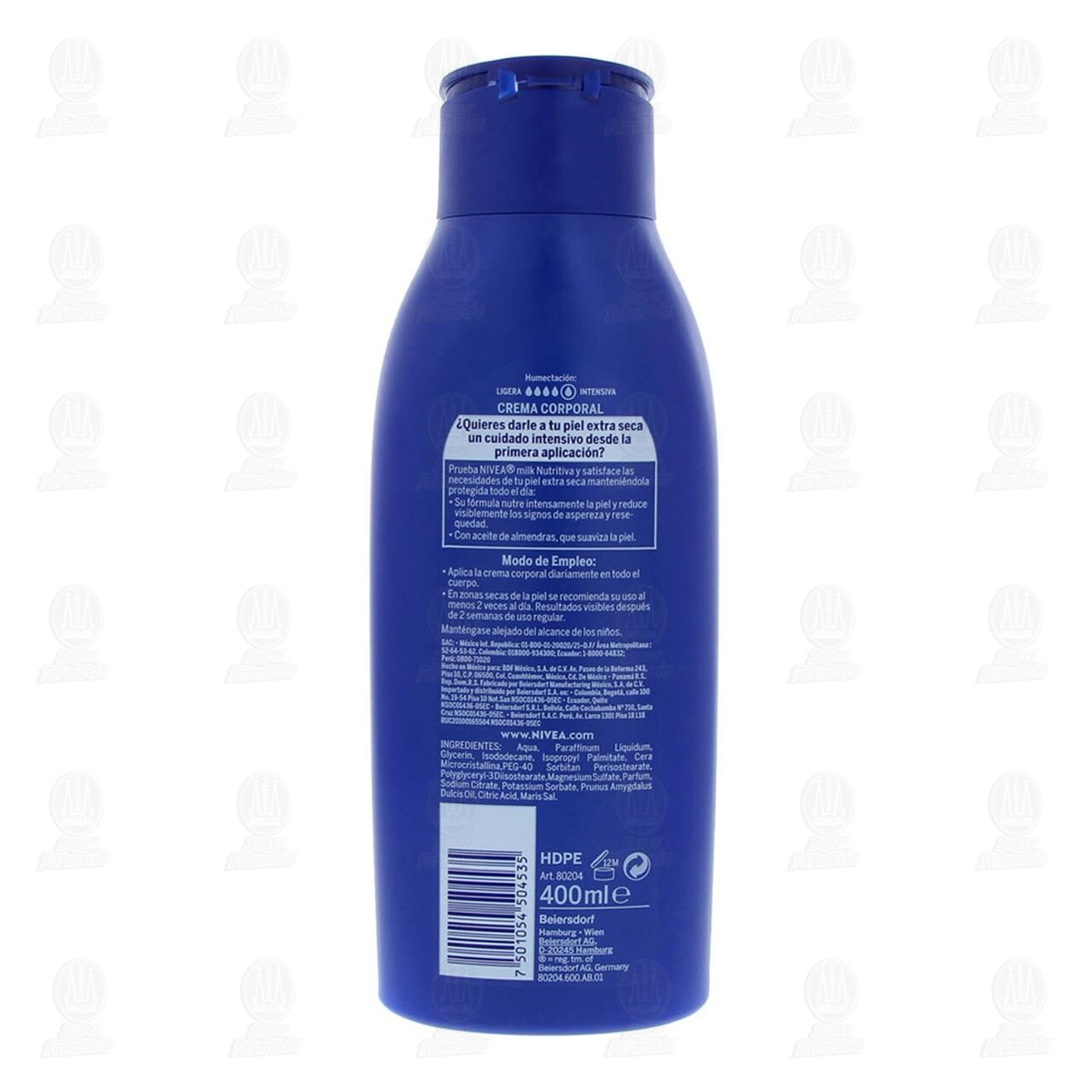 Nivea Crema Corporal Milk Nutritiva para Piel Extra Seca, 400ml. image number 2