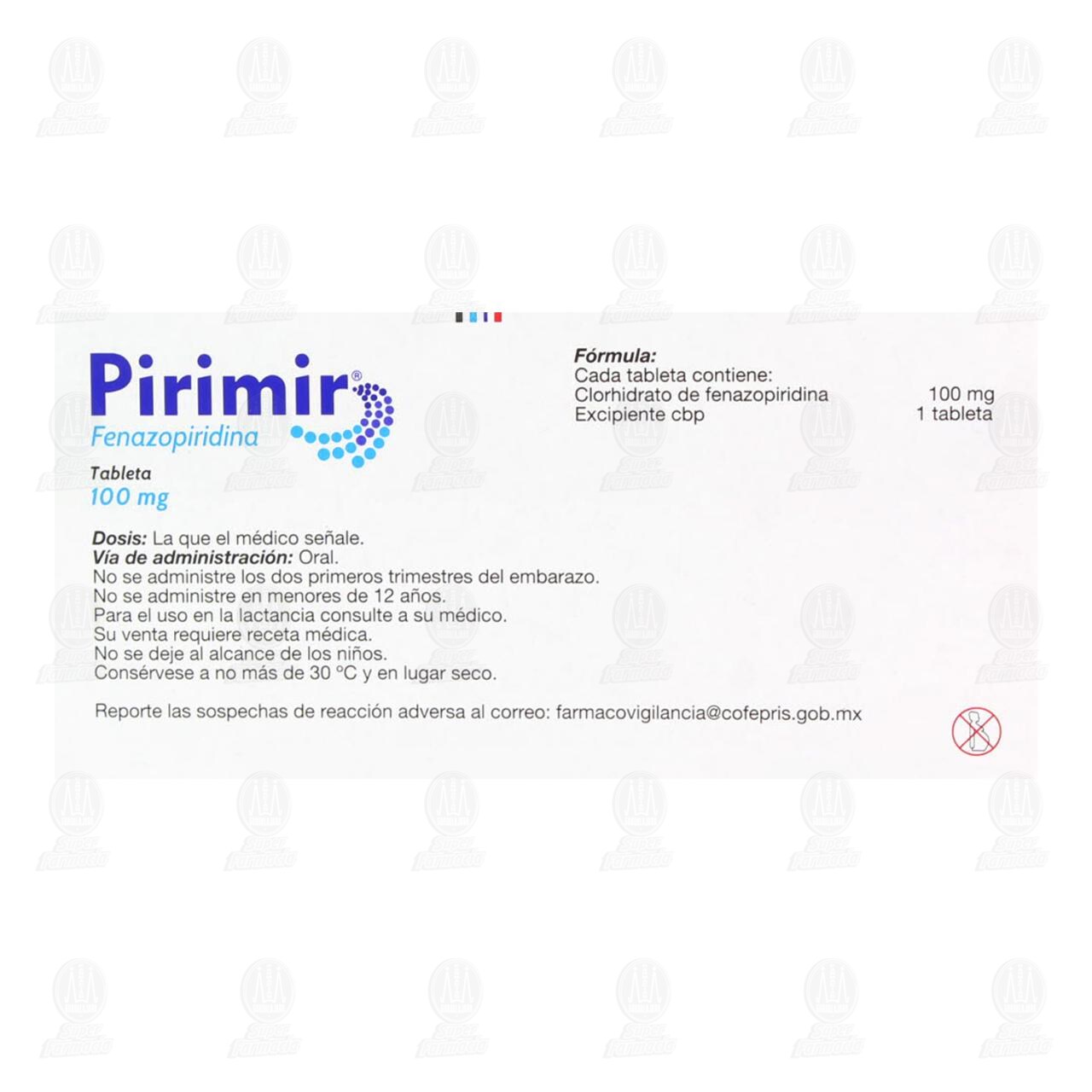 Pirimir 100 mg, 24 Tabletas. image number 2