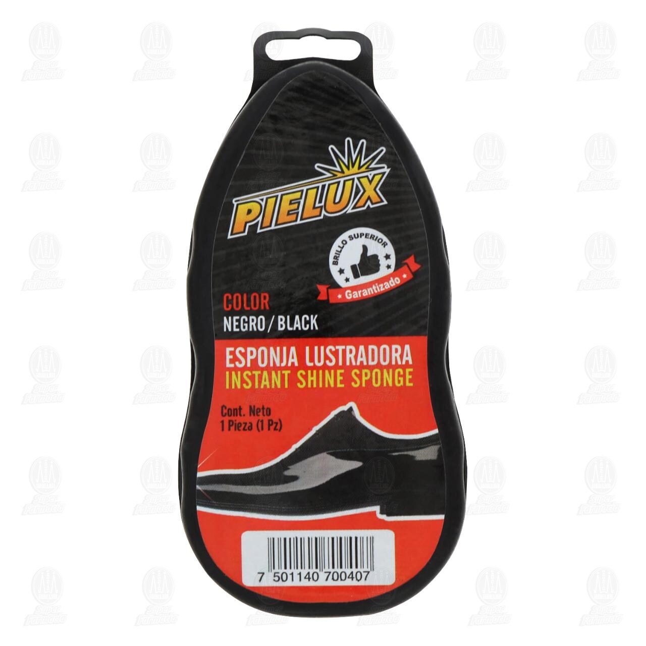 Esponja Lustradora Pielux Color Negro, 1 pz.