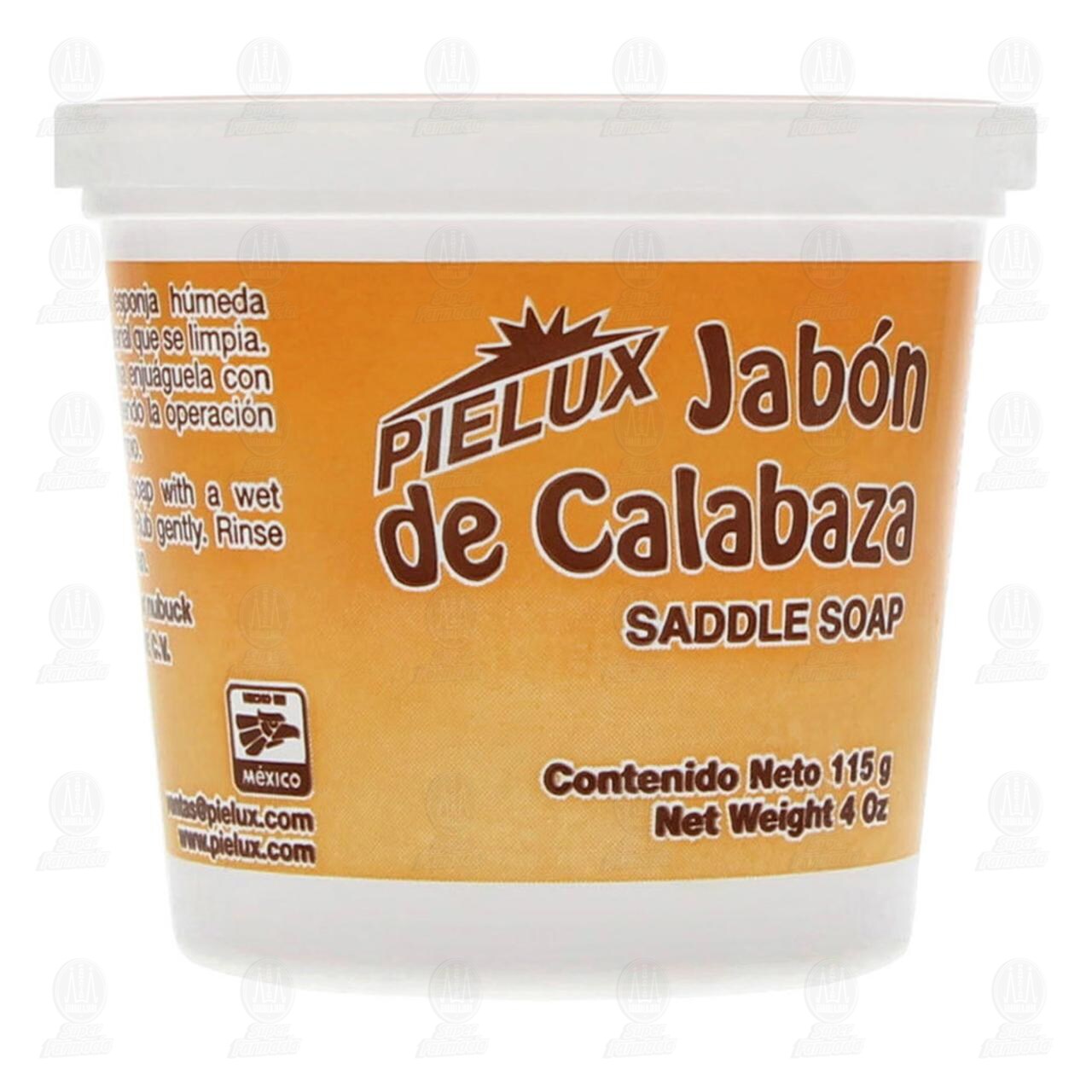 Jab&oacute;n de Calabaza Pielux para Art&iacute;culos de Piel, 115 gr. image number 0