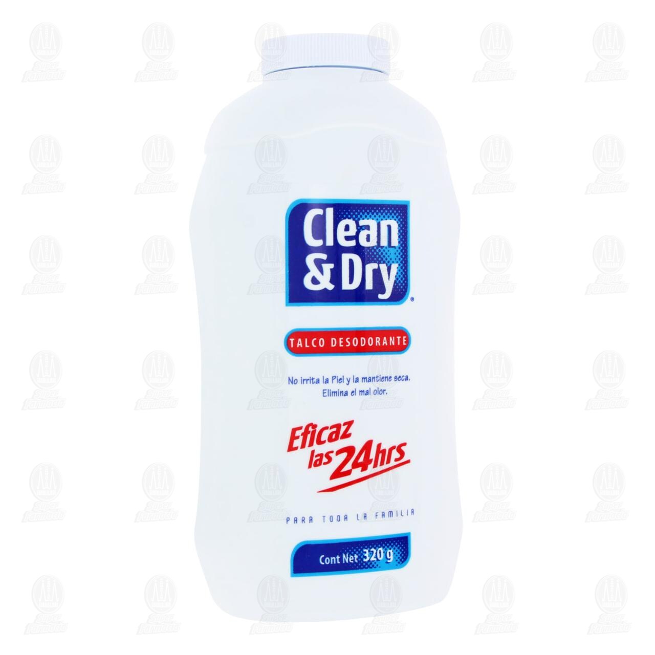 Talco Desodorante Clean & Dry Eficaz las 24 Horas, 320 gr. image number 0