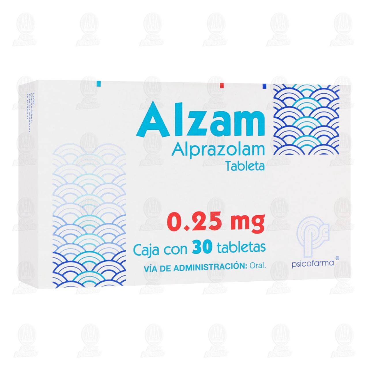 Alzam 0.25 mg, 30 Tabletas.