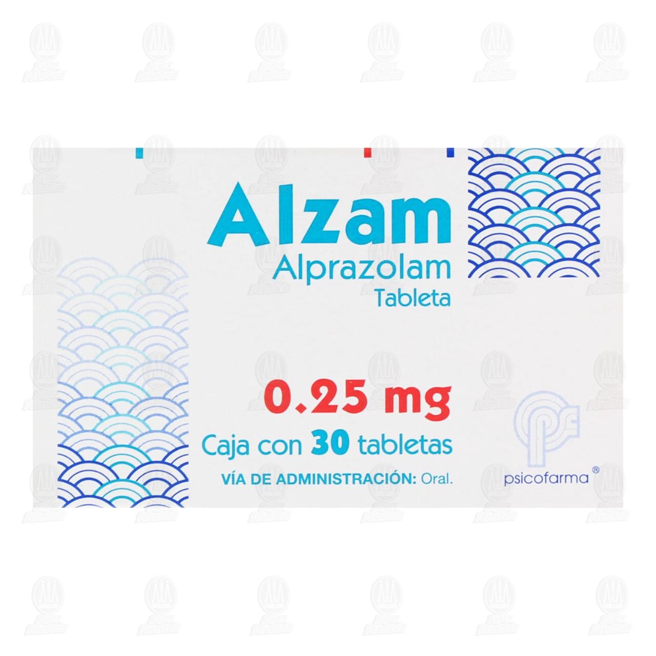 Alzam 0.25 mg, 30 Tabletas. image number 1