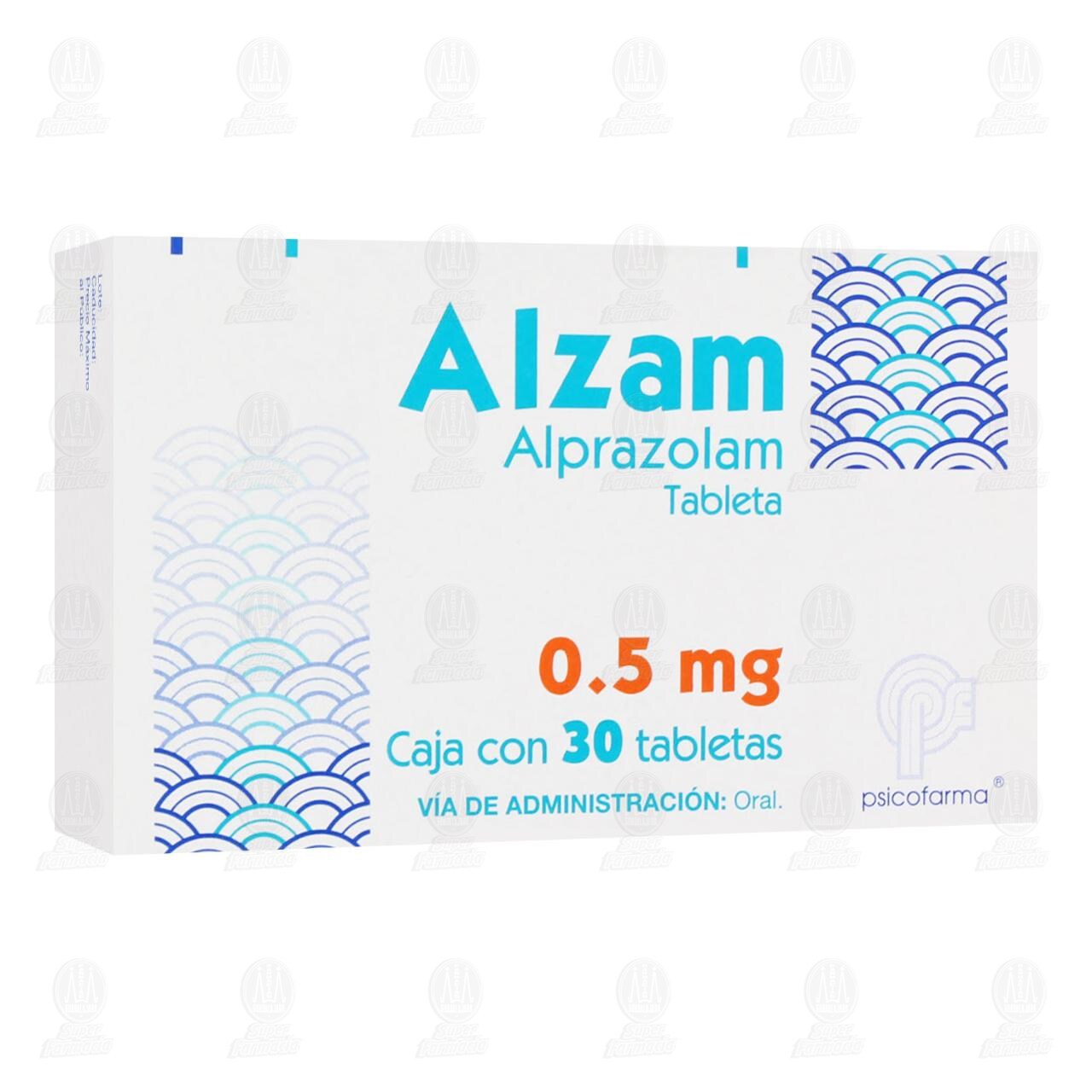 Alzam 0.5mg, 30 Tabletas. image number 0