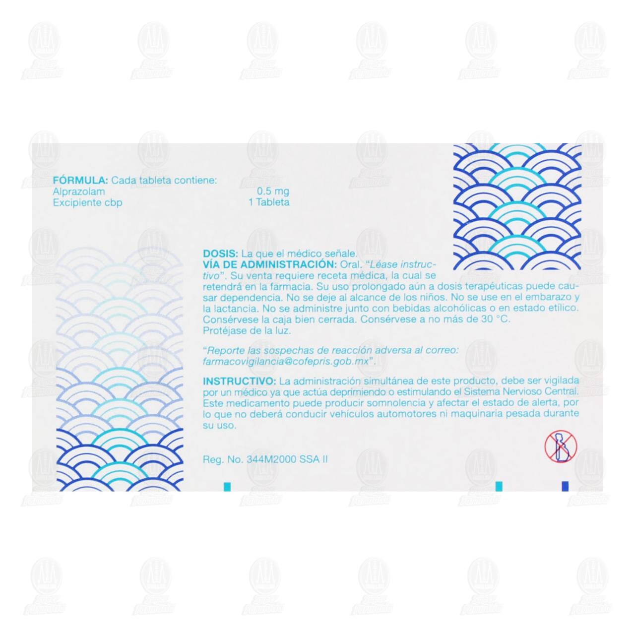 Alzam 0.5mg, 30 Tabletas. image number 2