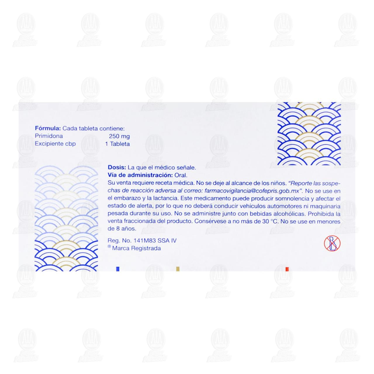 Pridona 250 mg, 50 Tabletas. image number 2