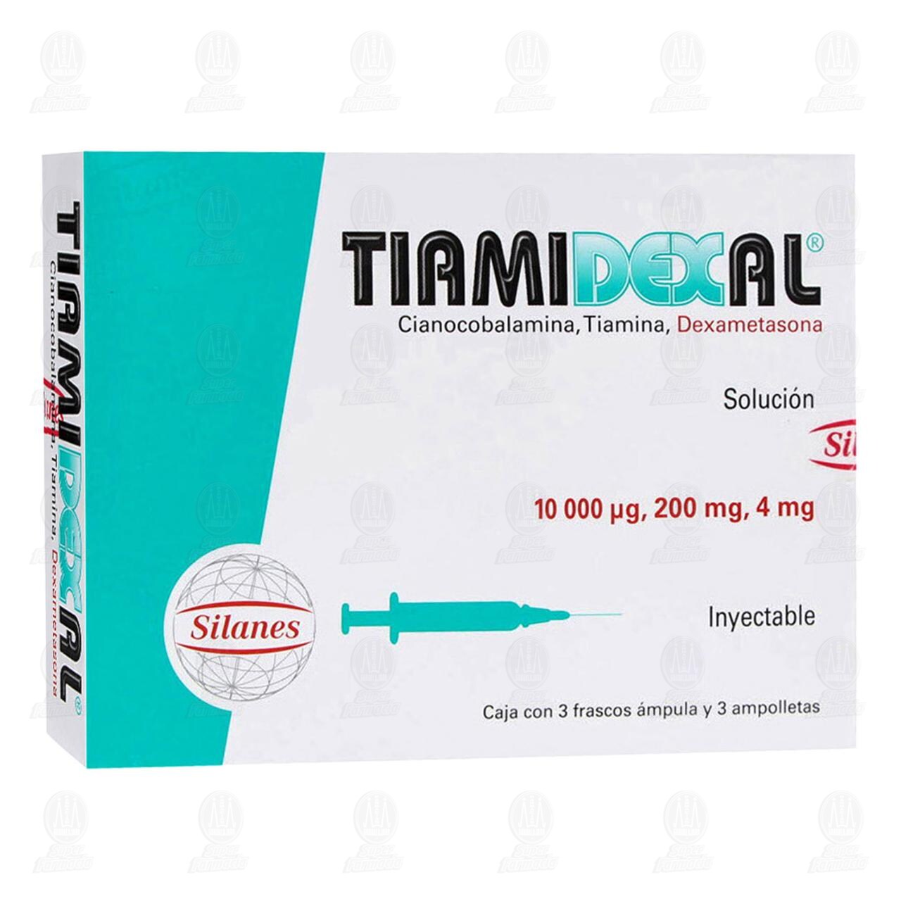 Tiamidexal 10000mcg/200mg/4mg, 3 &Aacute;mpulas 3 Ampolletas. image number 0