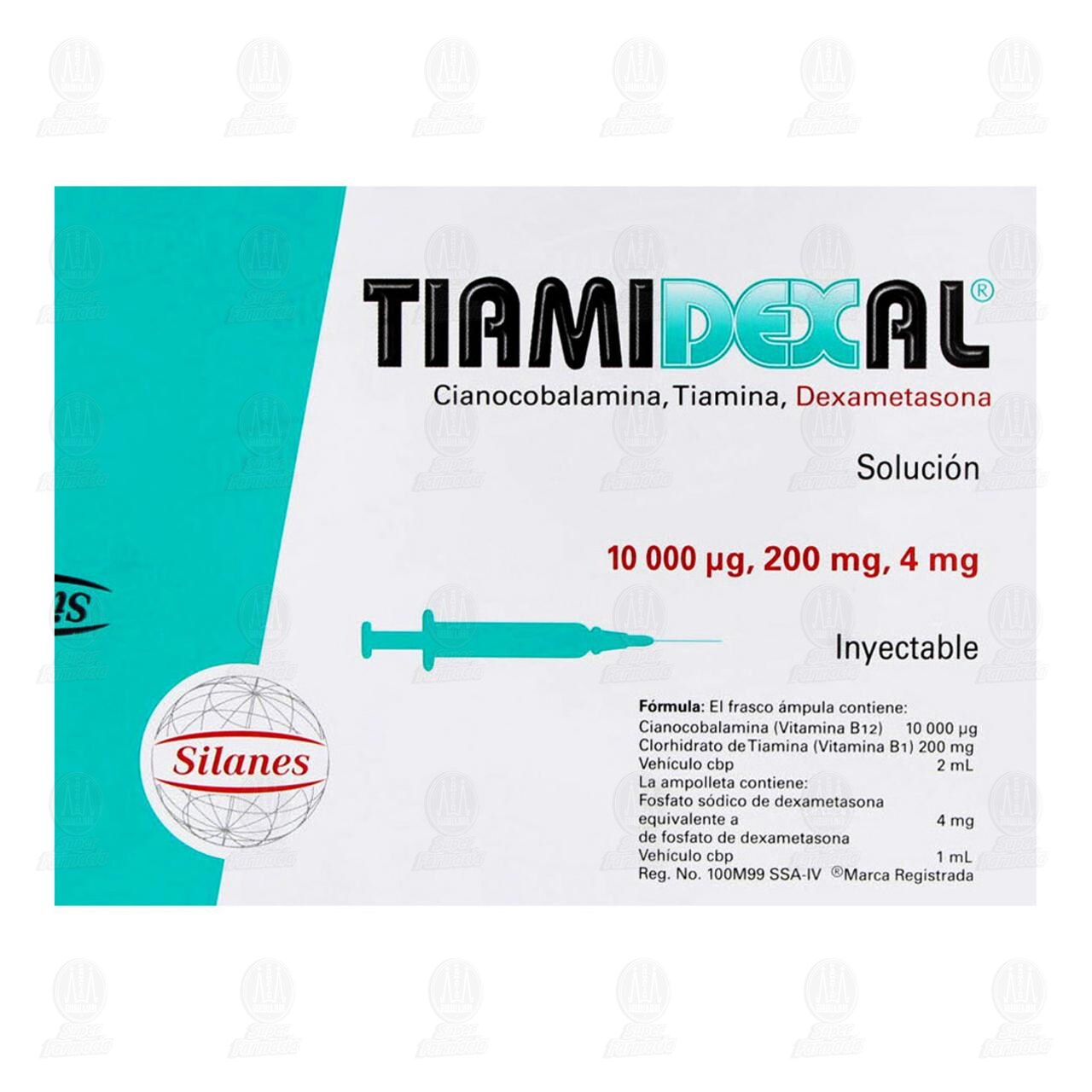 Tiamidexal 10000mcg/200mg/4mg, 3 &Aacute;mpulas 3 Ampolletas. image number 2