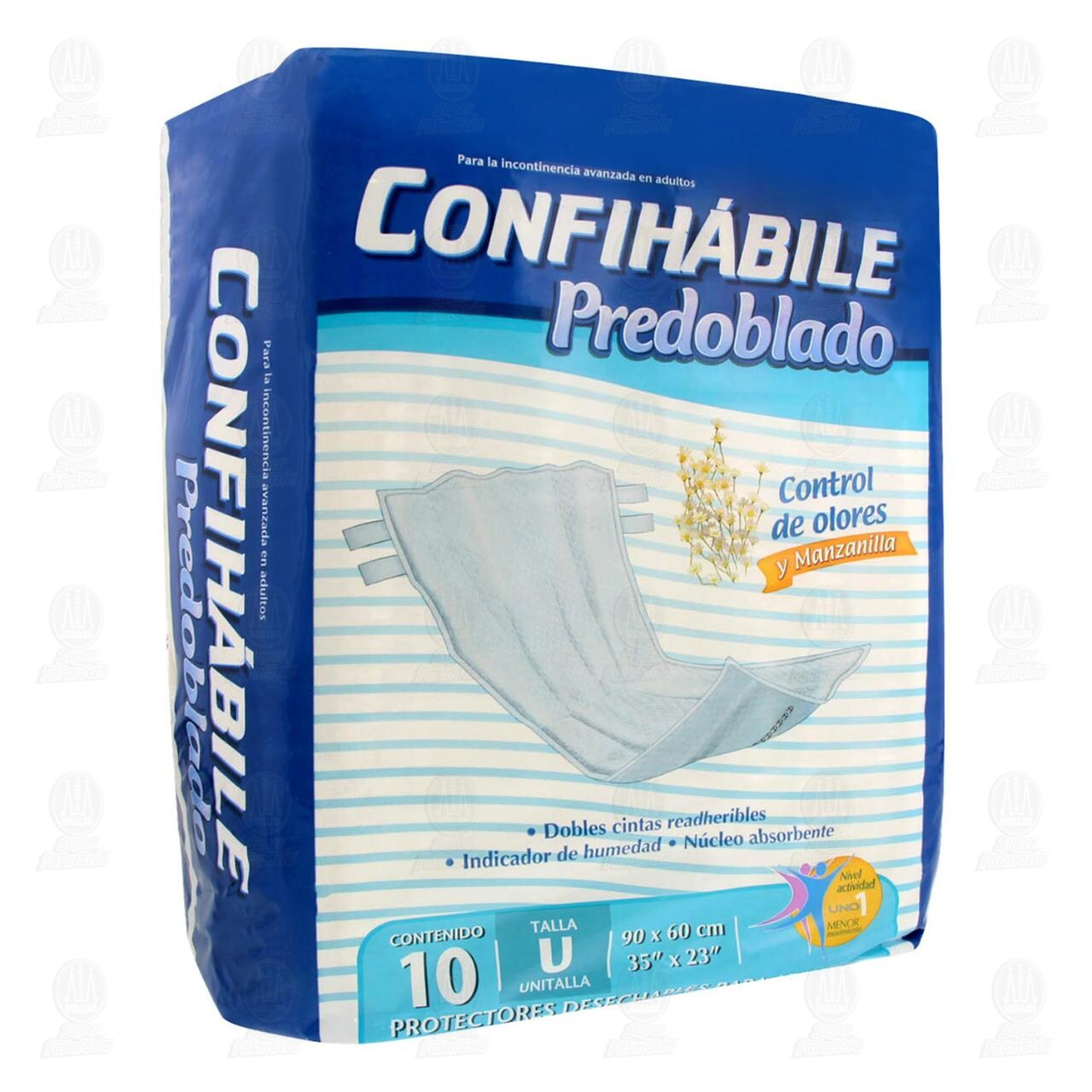 Protector Confihábile Predoblado Unitalla para Adulto, 10 pzas.
