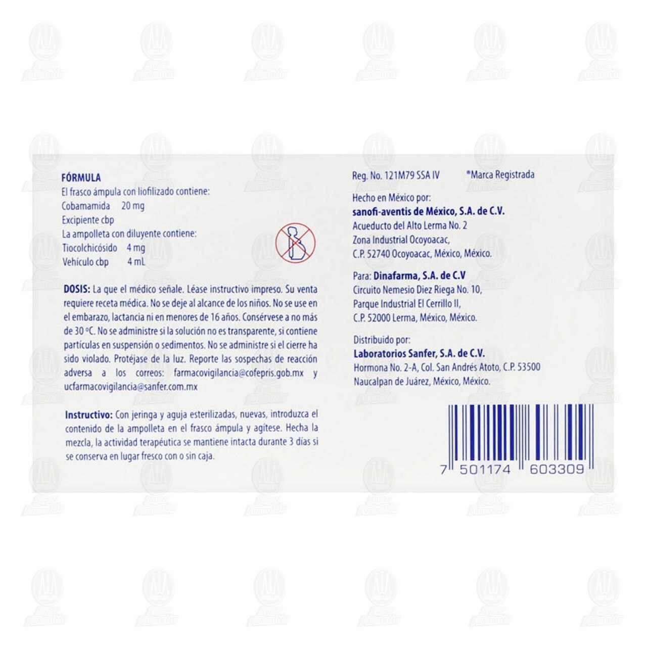 Neuroflax 20mg/4mg Soluci&oacute;n Inyectable, 1 &Aacute;mpula y Ampolleta. image number 2